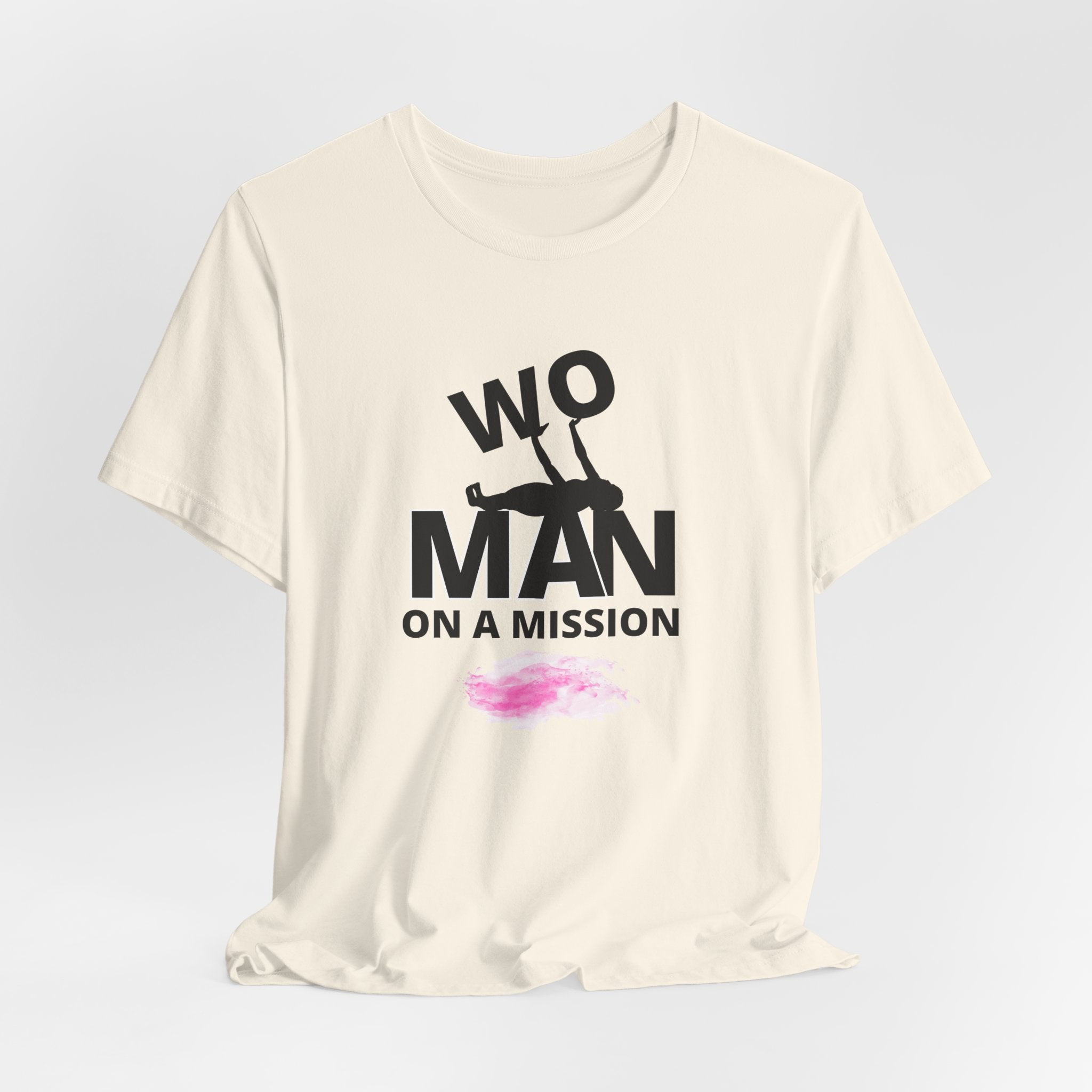 Declare to all that YOU are a WOman on a  Mission Unisex Heavy Cotton Tee, Motivational T-Shirt, Positive Quote Top, Gift for Her, Casual Wear