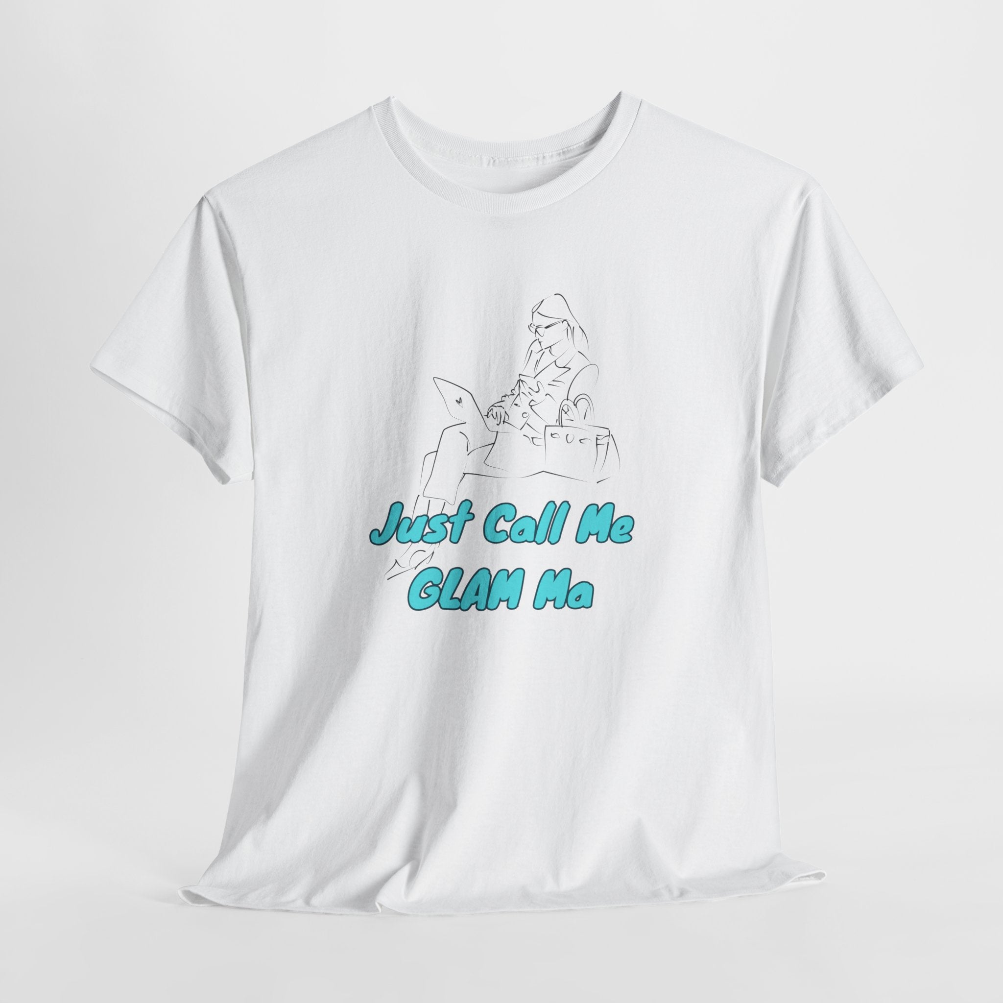 Fun Just Call Me Glam Ma Unisex Tee, Fun Graphic Cotton Shirt, Casual Wear, Gift for Friends, Summer Style, Statement Tee