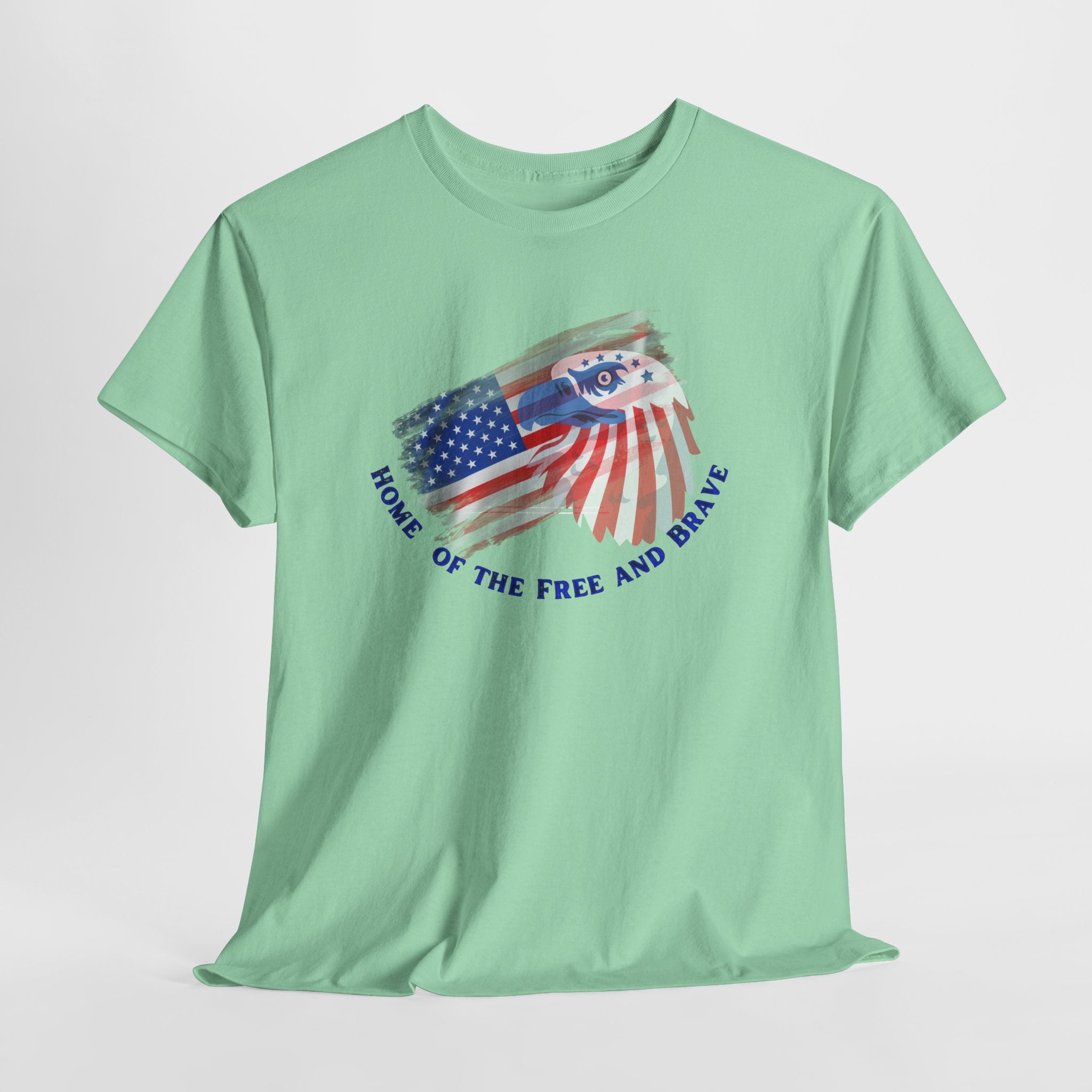 Patriotic Home of the Free and Brave Unisex T-Shirt - Home of the Free and Brave, Veterans Day Gift, Independence Day Tee, Remembrance Shirt, USA Pride Apparel
