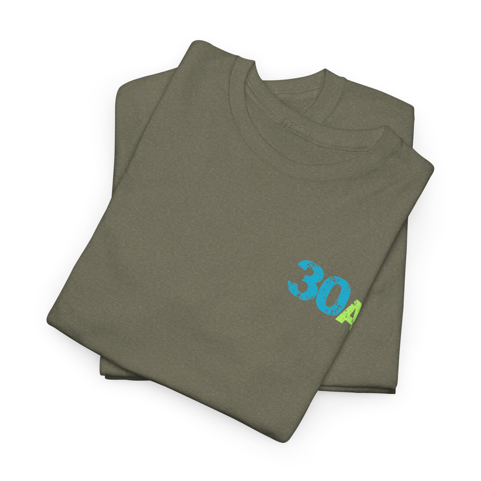 Distressed 30A Beach Logo Unisex Heavy Cotton T-Shirt — Emerald  Coastal Highway Vacation Tee