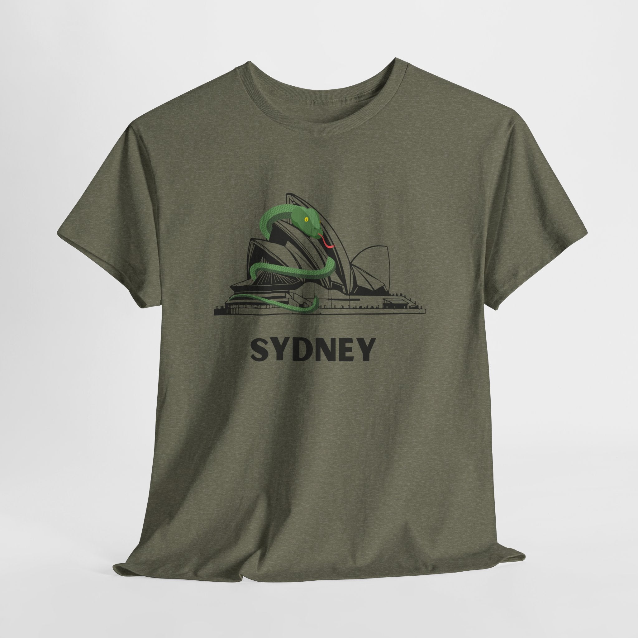 Fun and Quirky Sydney Opera House Graphic Unisex Heavy Cotton Tee Shirt