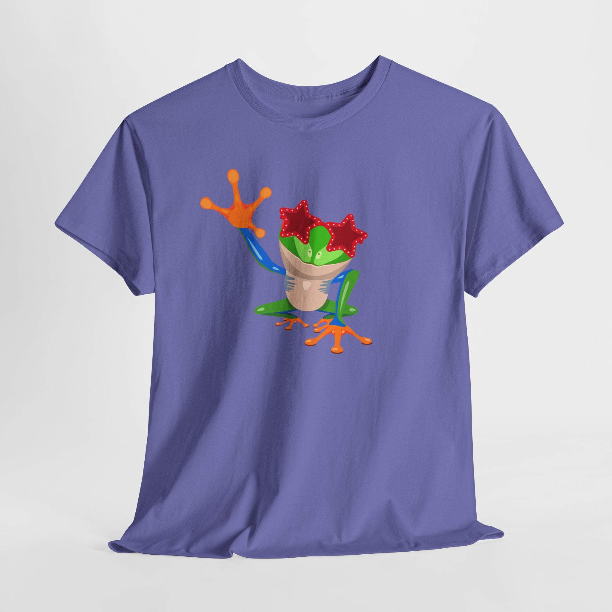 Fun Rocket Man Tree Frog Unisex Heavy Cotton Tee - Fun, Quirky Apparel for Nature Lovers, Gift for Kids and Adults, Summer Casual Wear, [...]