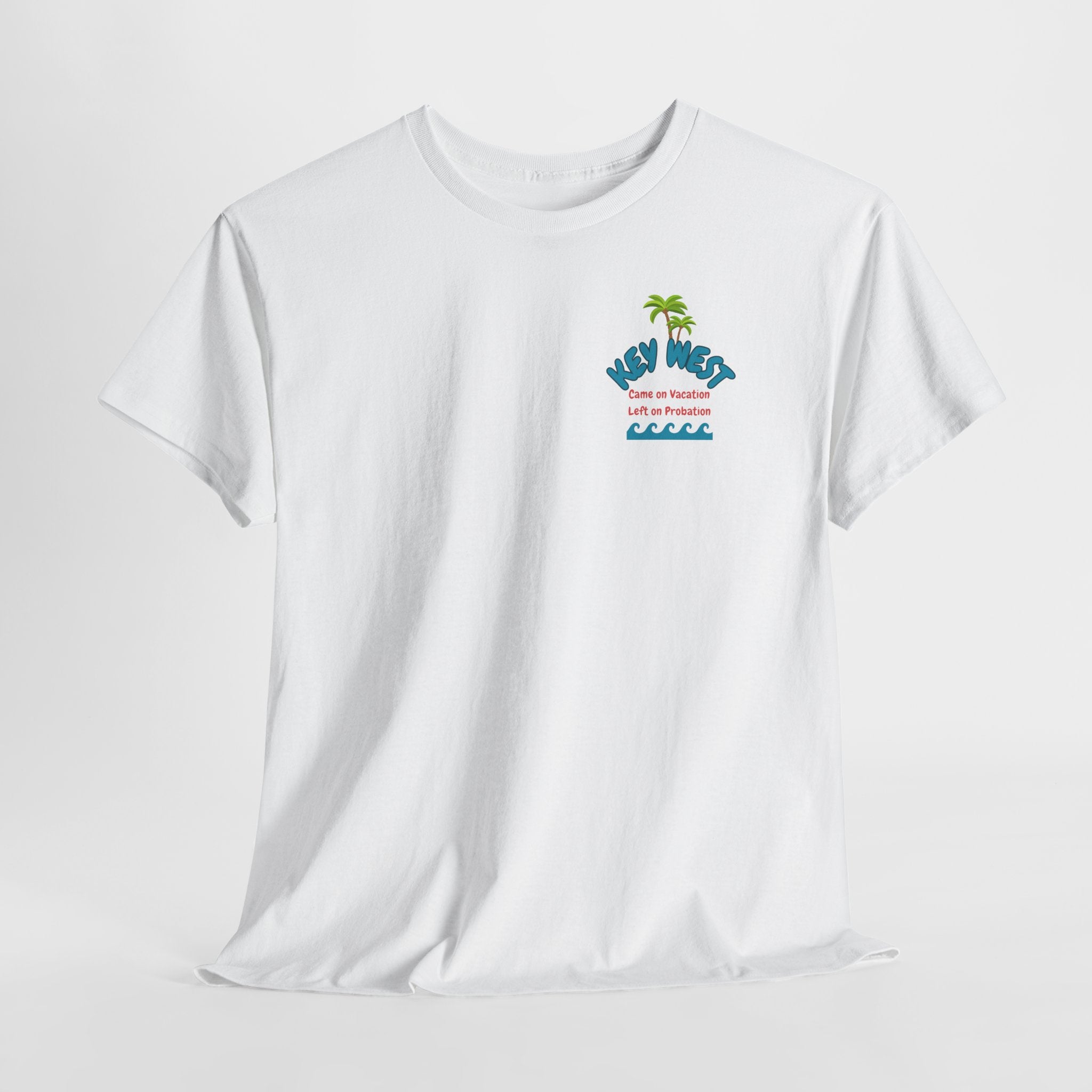 Visit Key West come back with a new reputation. Unisex Heavy Cotton Tee, Tropical Summer Shirt, Beachwear Gift, Vacation Outfit, Fun Casual Style