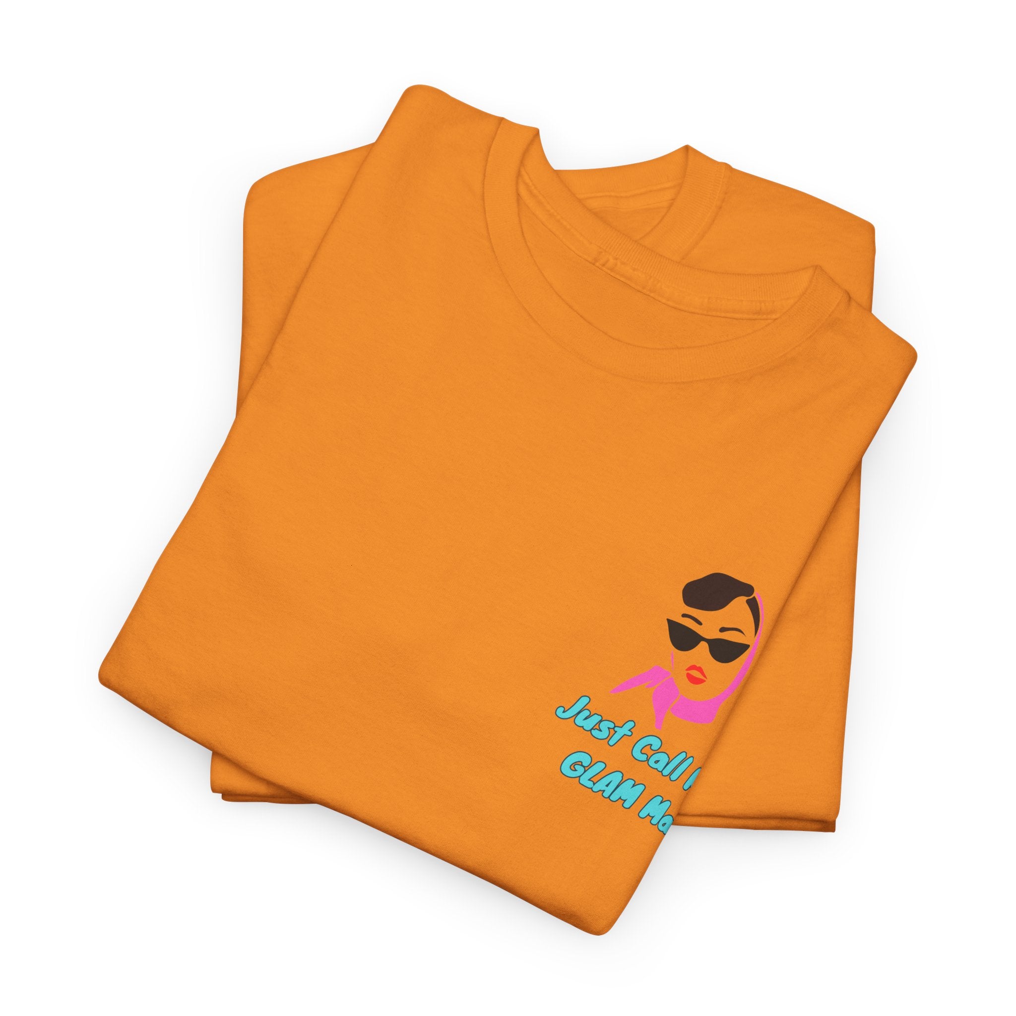 Funny Call Me Glam Ma Unisex Heavy Cotton Tee with Fun Design, Casual Wear, Gift for Friends, Summer Tee, Quirky Fashion