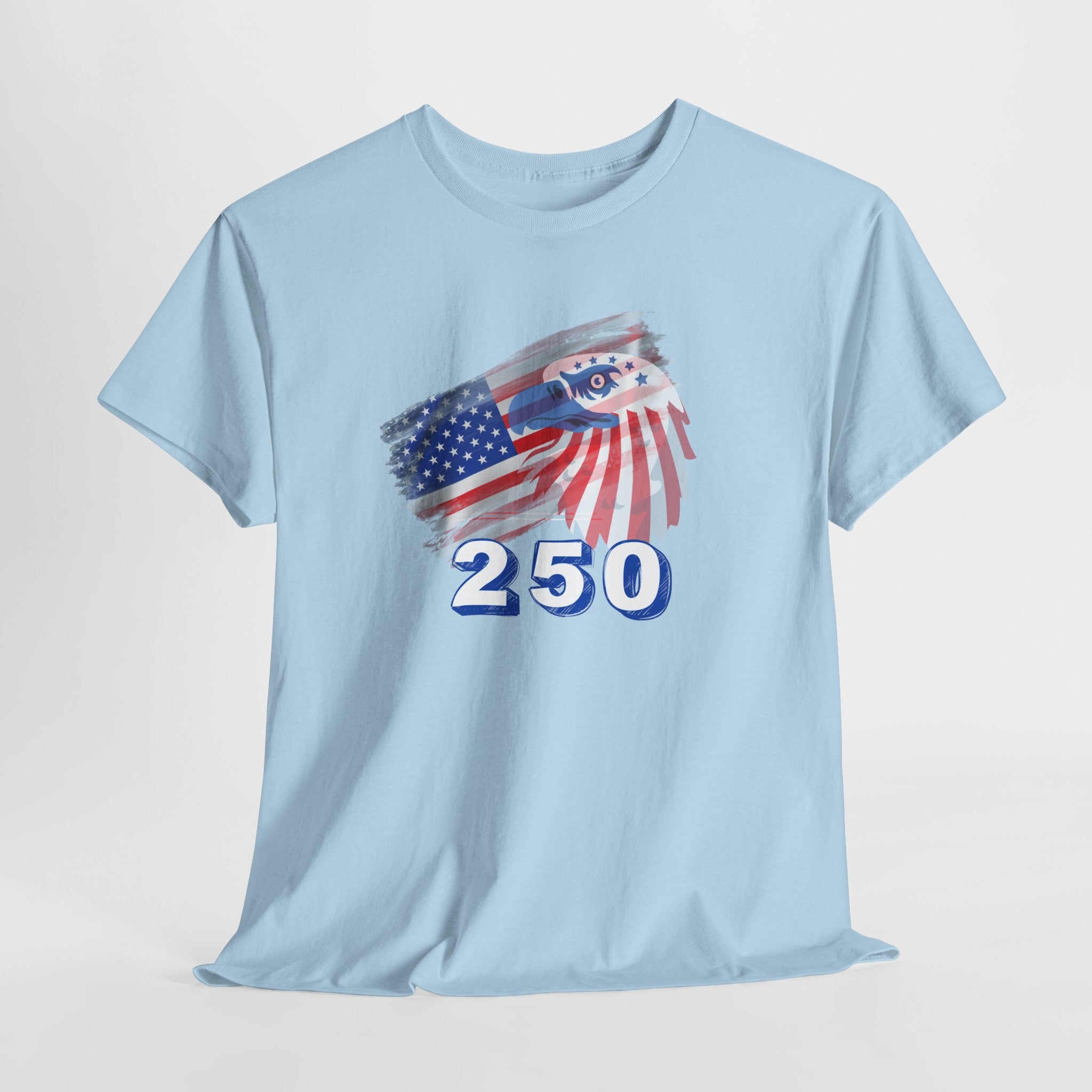 Patriotic 250 Birthday Graphic Tee, USA Flag T-Shirt, Americana Unisex Cotton Shirt, Independence Day Apparel, 250 Year Celebration Top