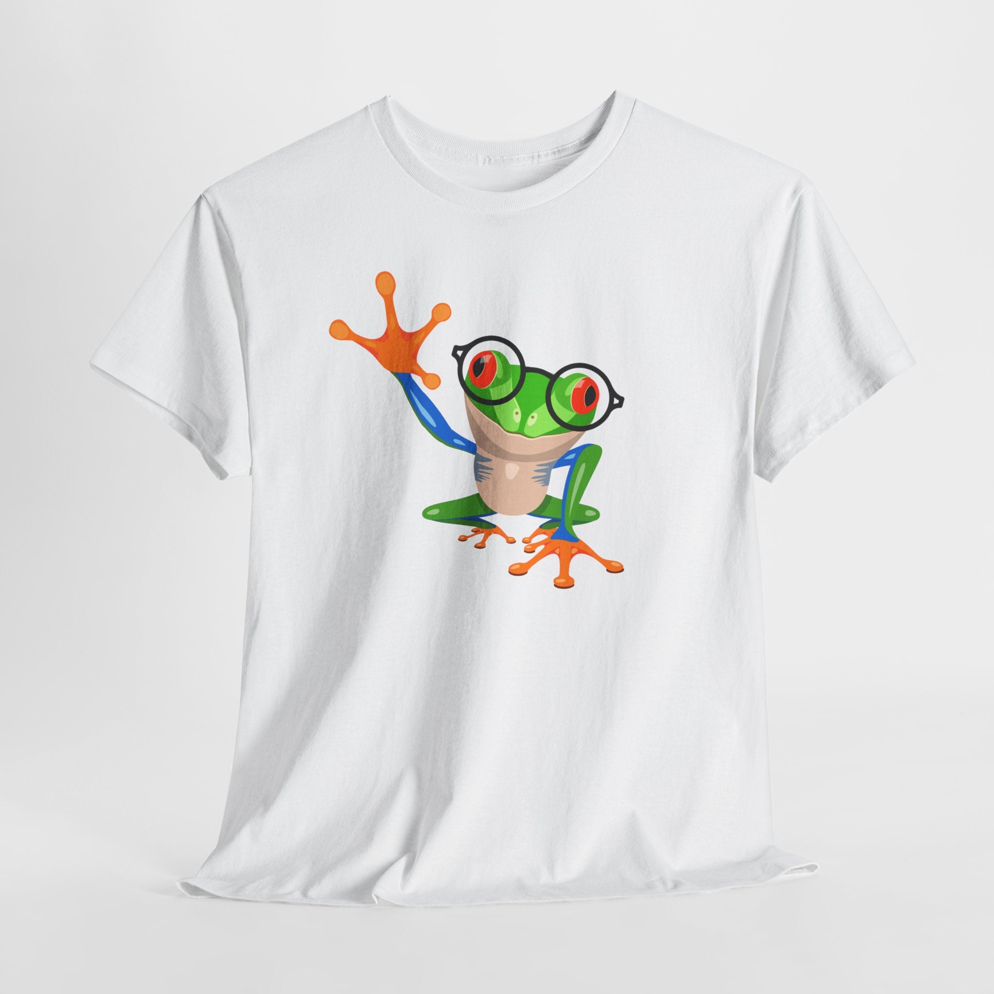Playful Wizardly Tree Frog Graphic Tee, Unisex Casual Shirt, Funny T-Shirt, Nature Lover Gift, Eco-Friendly Fashion, Animal Lover Apparel