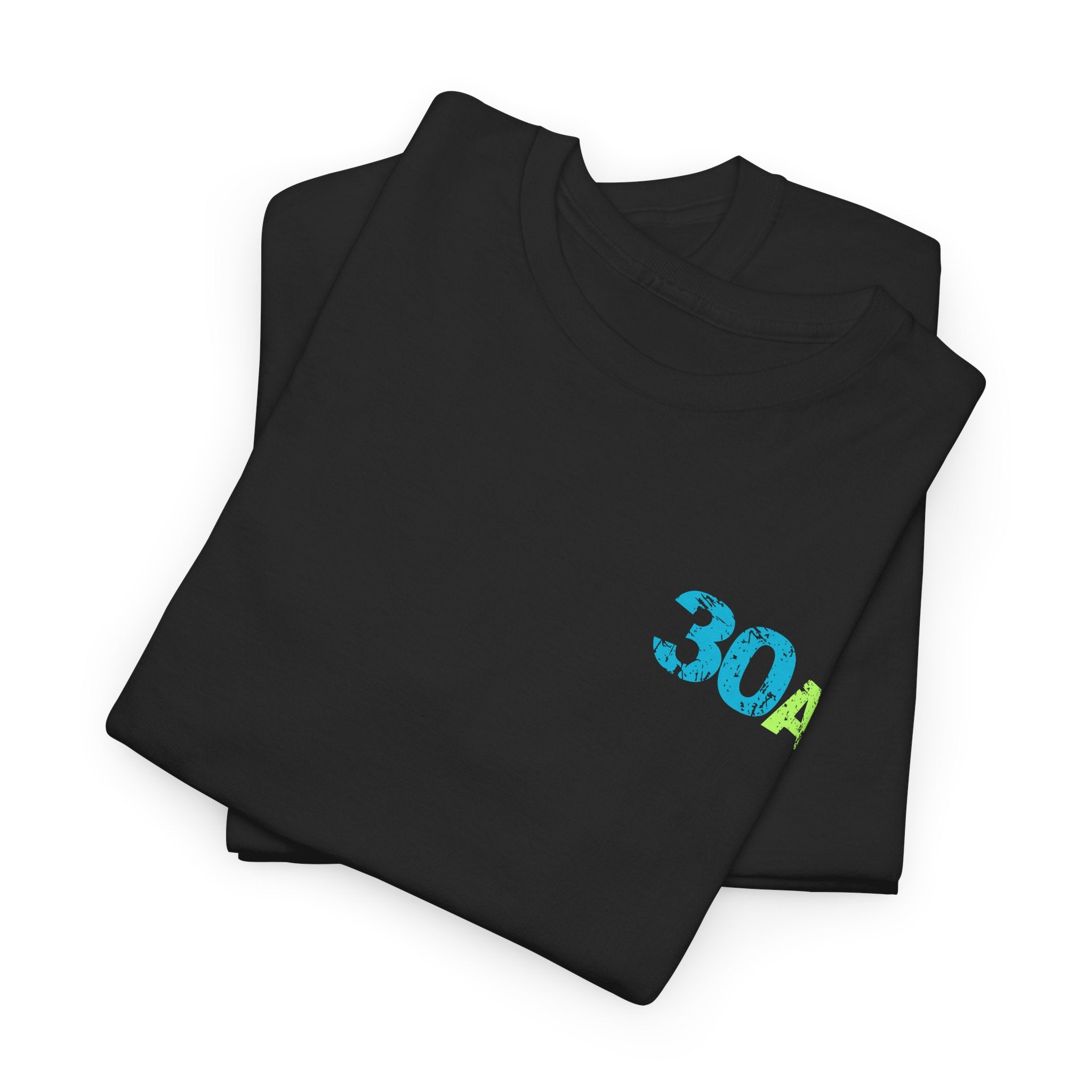 Distressed 30A Beach Logo Unisex Heavy Cotton T-Shirt — Emerald  Coastal Highway Vacation Tee