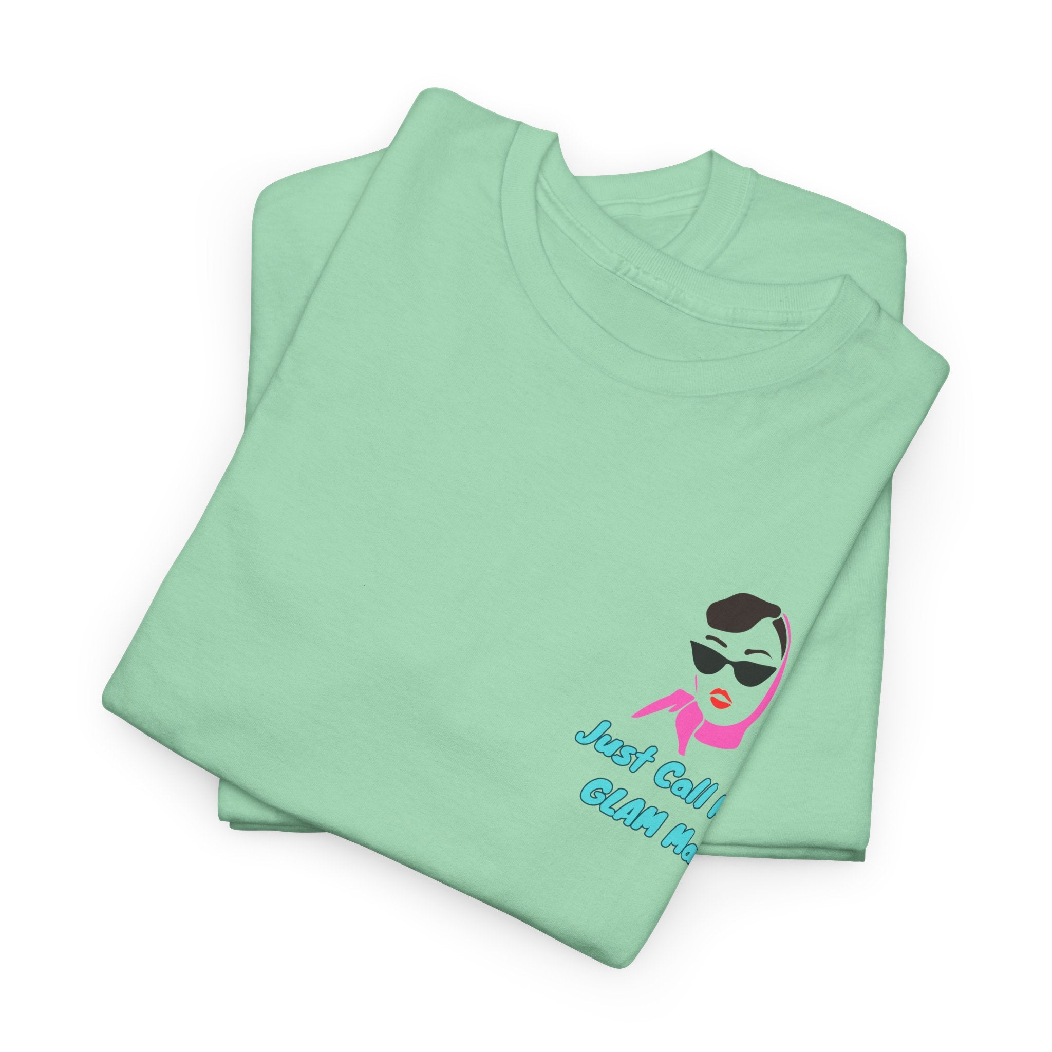 Funny Call Me Glam Ma Unisex Heavy Cotton Tee with Fun Design, Casual Wear, Gift for Friends, Summer Tee, Quirky Fashion