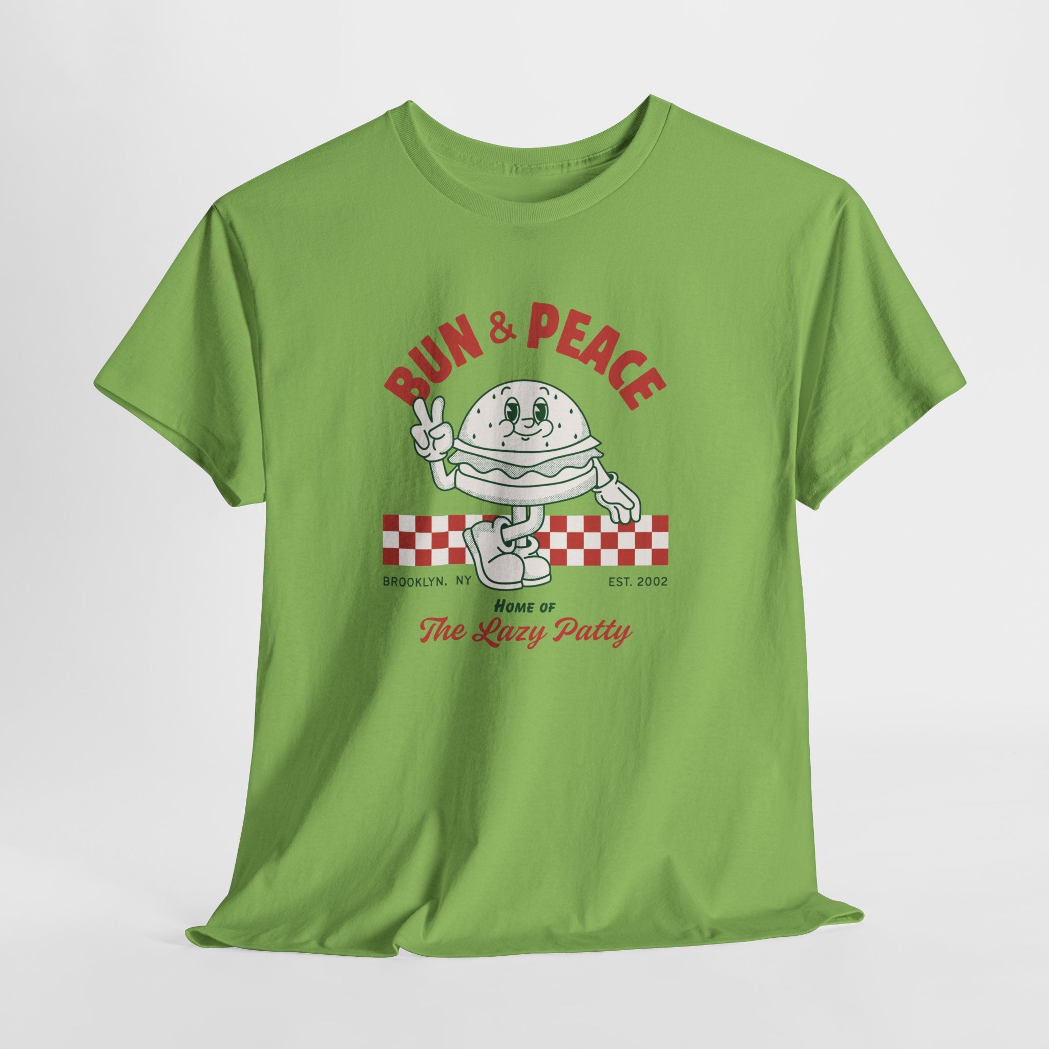 First a Workout...Then A Burger.   Immortalize Brooklyn's Famous Lazy Burger with this Heavy Cotton Unisex Tee Shirt