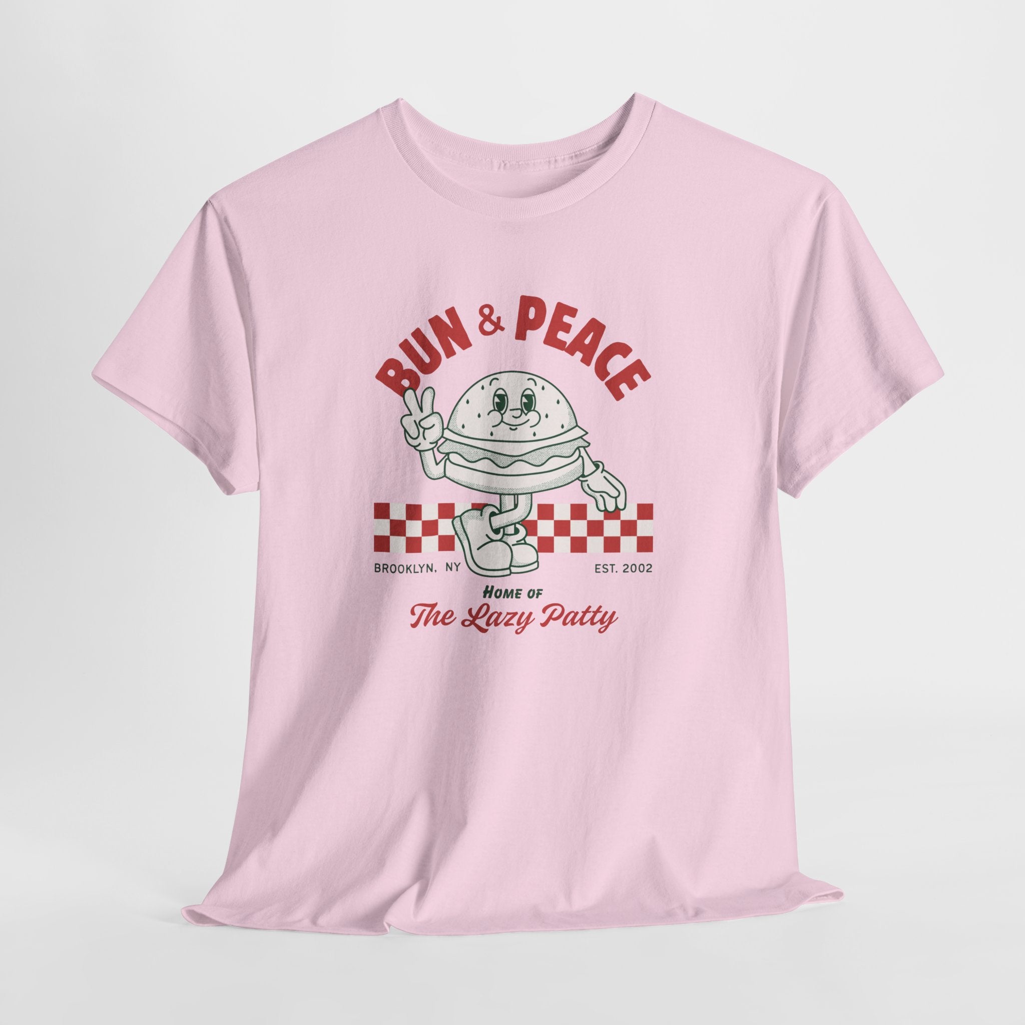 First a Workout...Then A Burger.   Immortalize Brooklyn's Famous Lazy Burger with this Heavy Cotton Unisex Tee Shirt