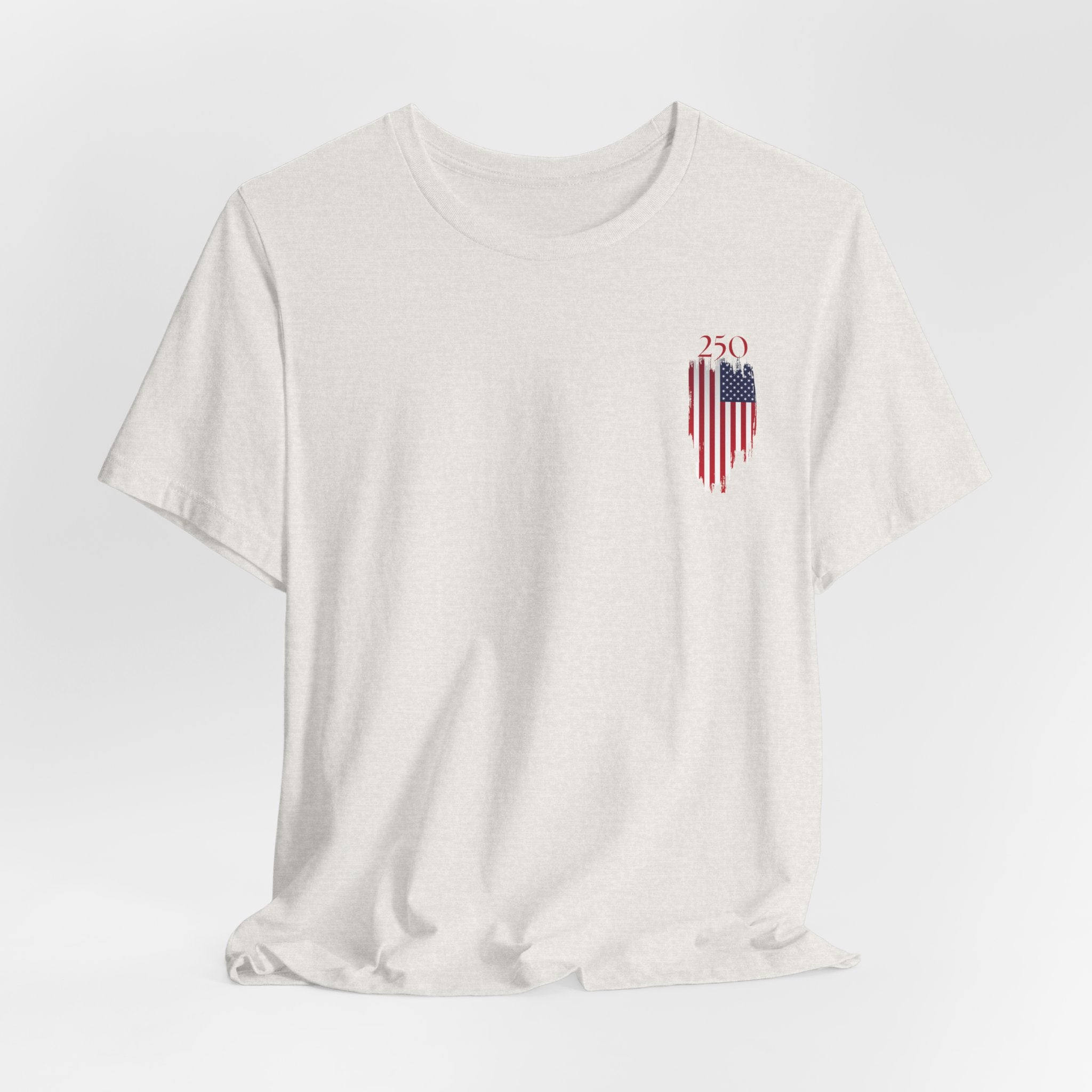 Patriotic 250th Birthday of USA Graphic Tee for Everyday Wear, USA Flag Shirt, Unisex Casual T-Shirt, Summer Style, Ideal for July 4th Celebrations