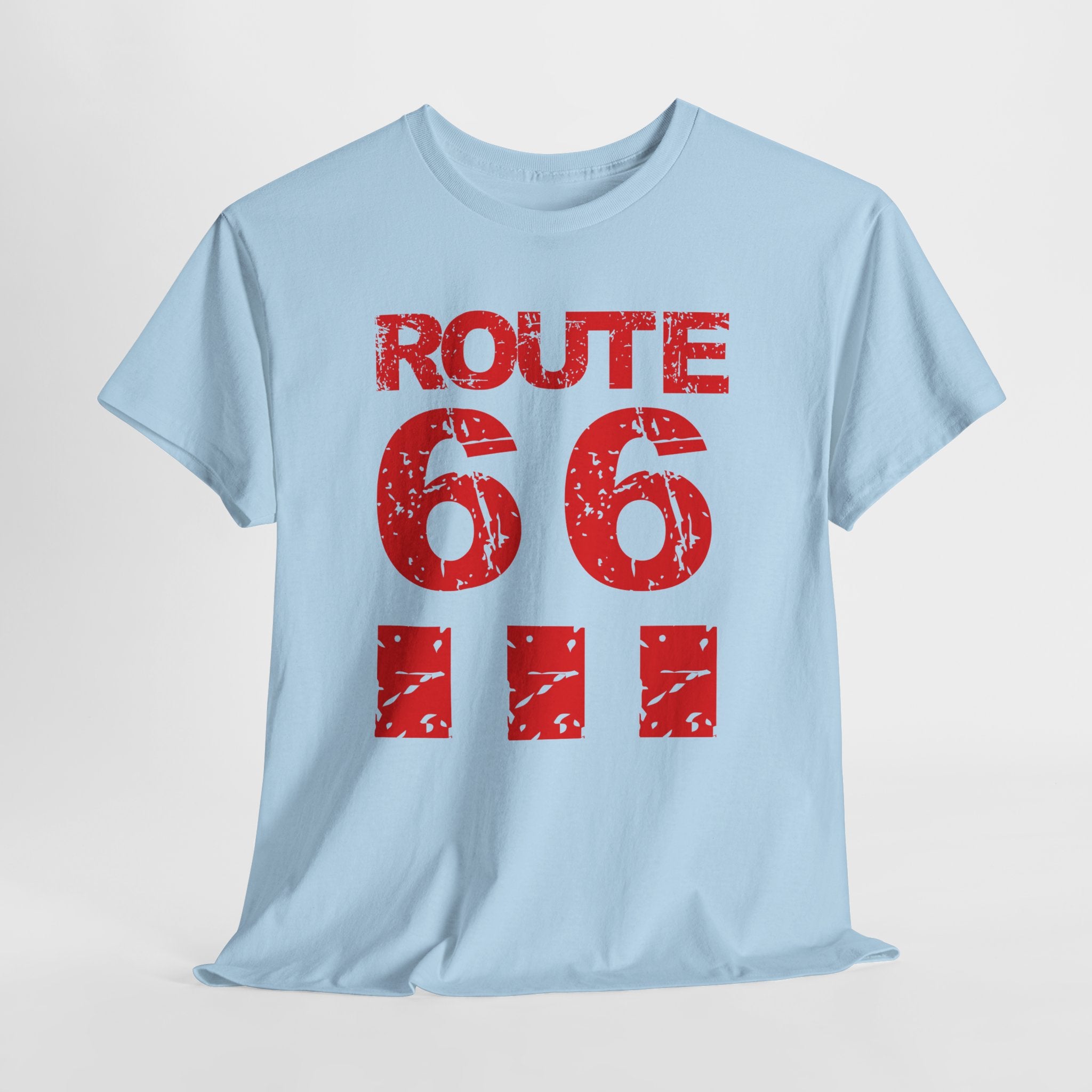 Route 66 Vintage Graphic Unisex Heavy Cotton Tee – Retro Distressed Road Trip T‑Shirt