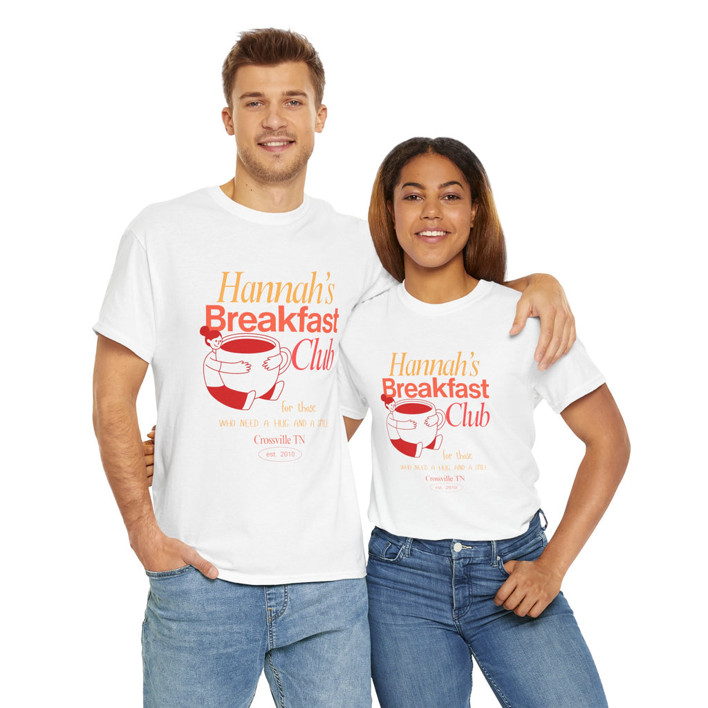 Little Crossville TN has a Favorite Food Place  Hannah's Breakfast Club Unisex Tee - Perfect Gift for Friends, Cozy Days, Brunch & Gatherings, Cute Casual Wear, Fun Group Activities
