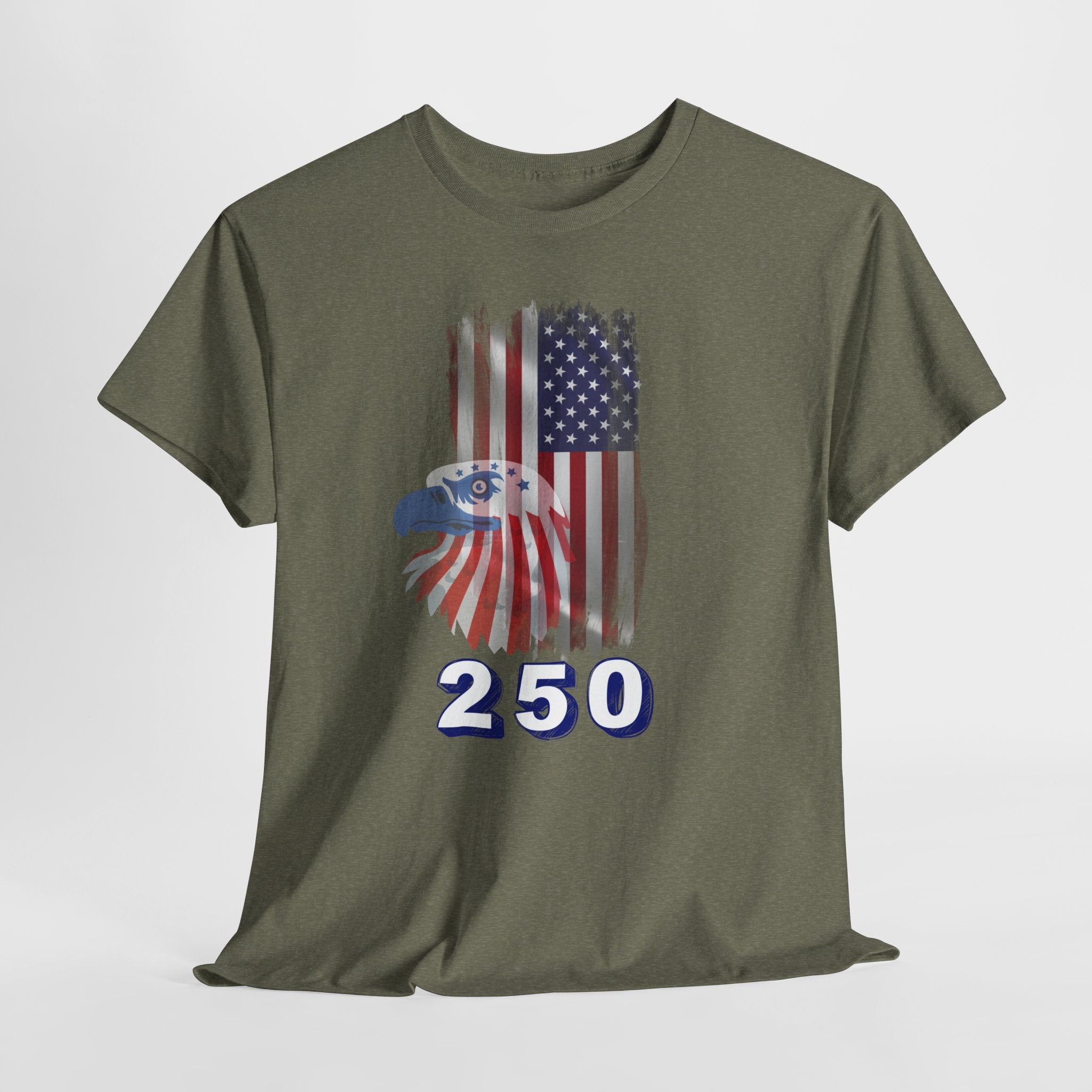 Celebrate the 250th Birthday with Patriotic Flag and Eagle Tee, Unisex T-Shirt, American Flag Shirt, Fourth of July Gift, Freedom Apparel, USA Pride Wear, Casual Summer Top