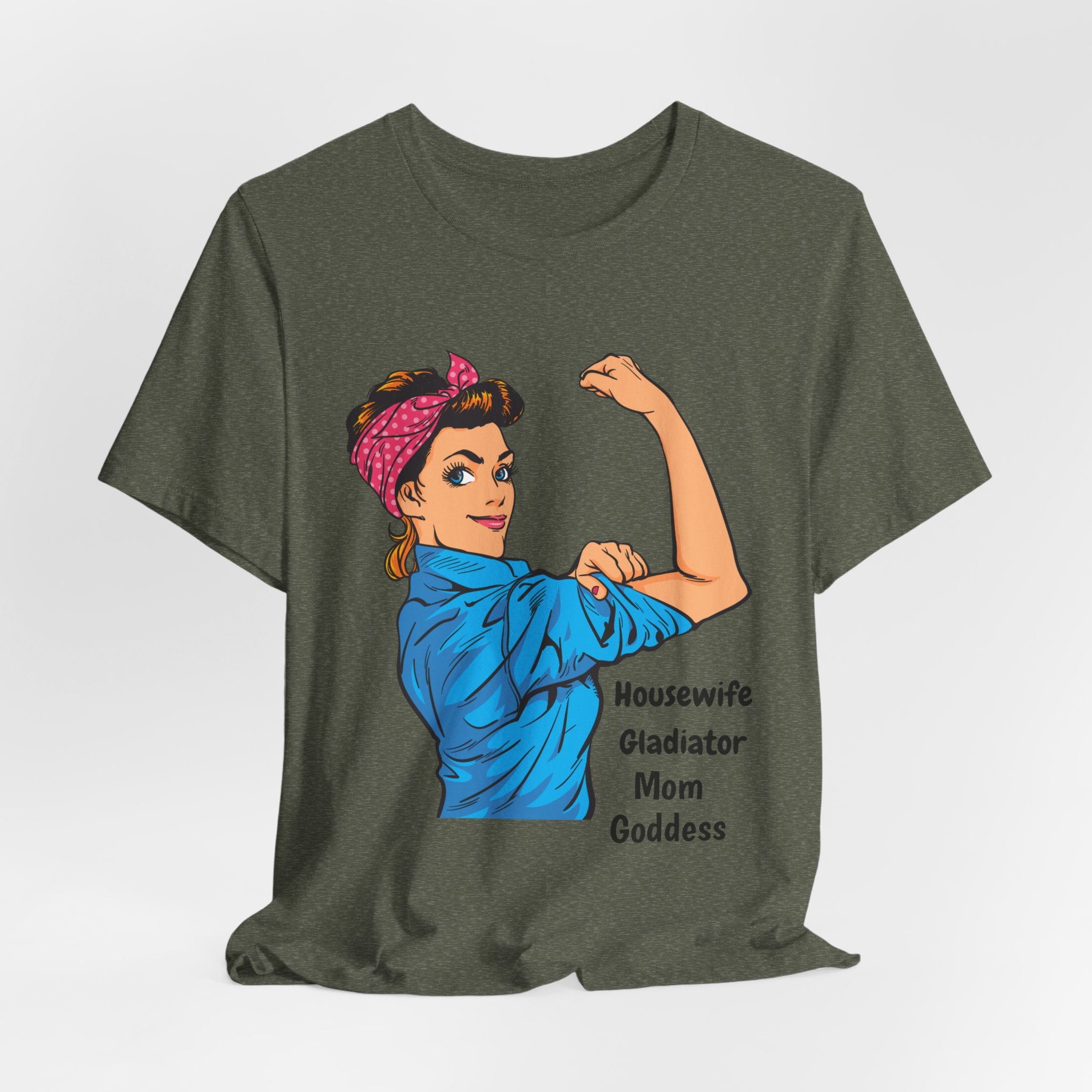 Empowered Housewife/Goddess Tee, Feminist Shirt, Mom Gift, Gladiator T-Shirt, Vintage Style Apparel, Everyday Favorite Tee