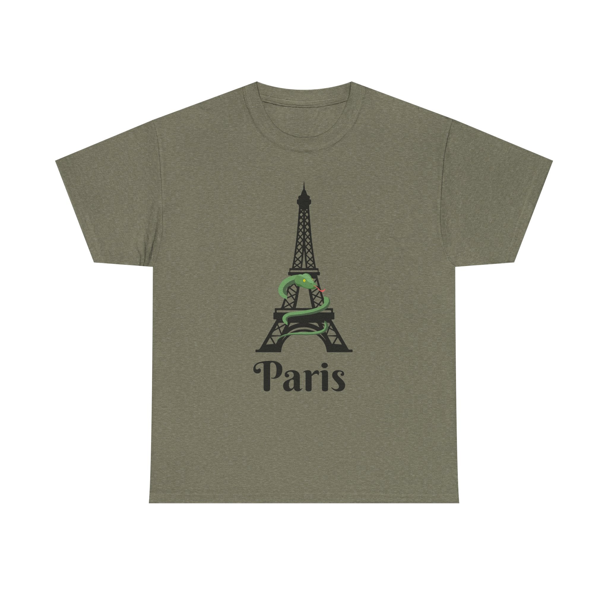 Fun and Quirky Paris Eiffel Tower Graphic Unisex Heavy Cotton Tee Shirt