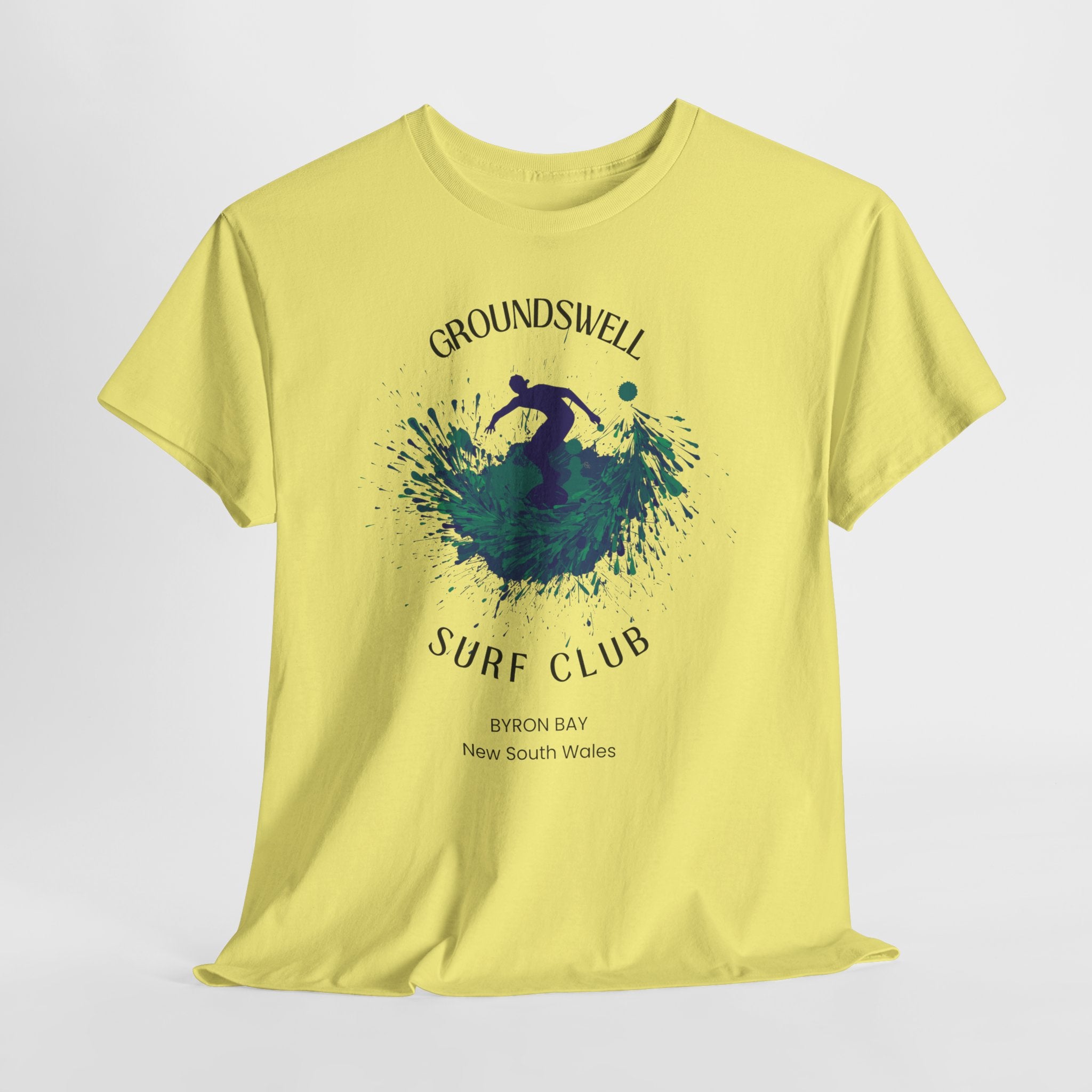 Groundswell Surf Club Byron Bay Australia unisex Tee Shirt workouts, travel, surfers paradise