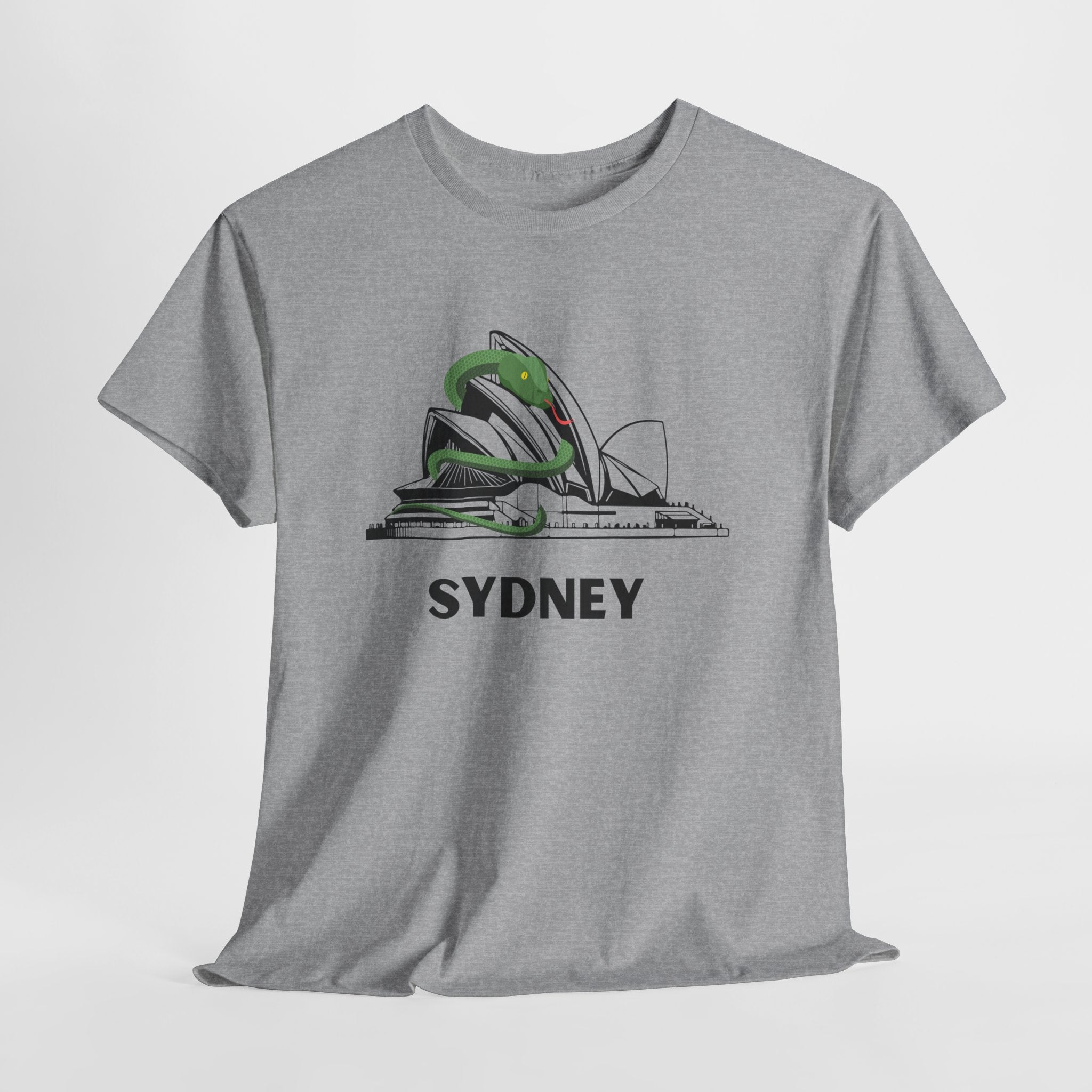 Fun and Quirky Sydney Opera House Graphic Unisex Heavy Cotton Tee Shirt