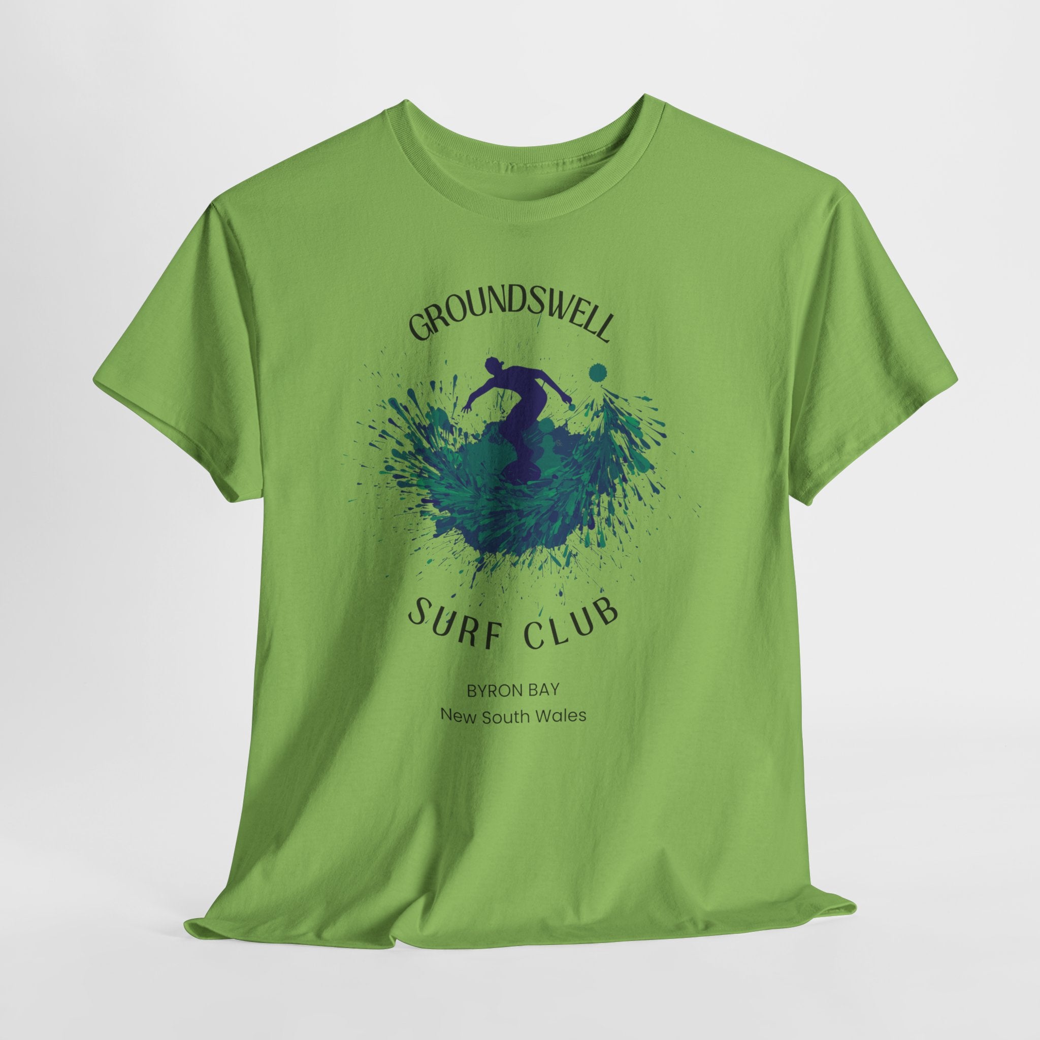 Groundswell Surf Club Byron Bay Australia unisex Tee Shirt workouts, travel, surfers paradise