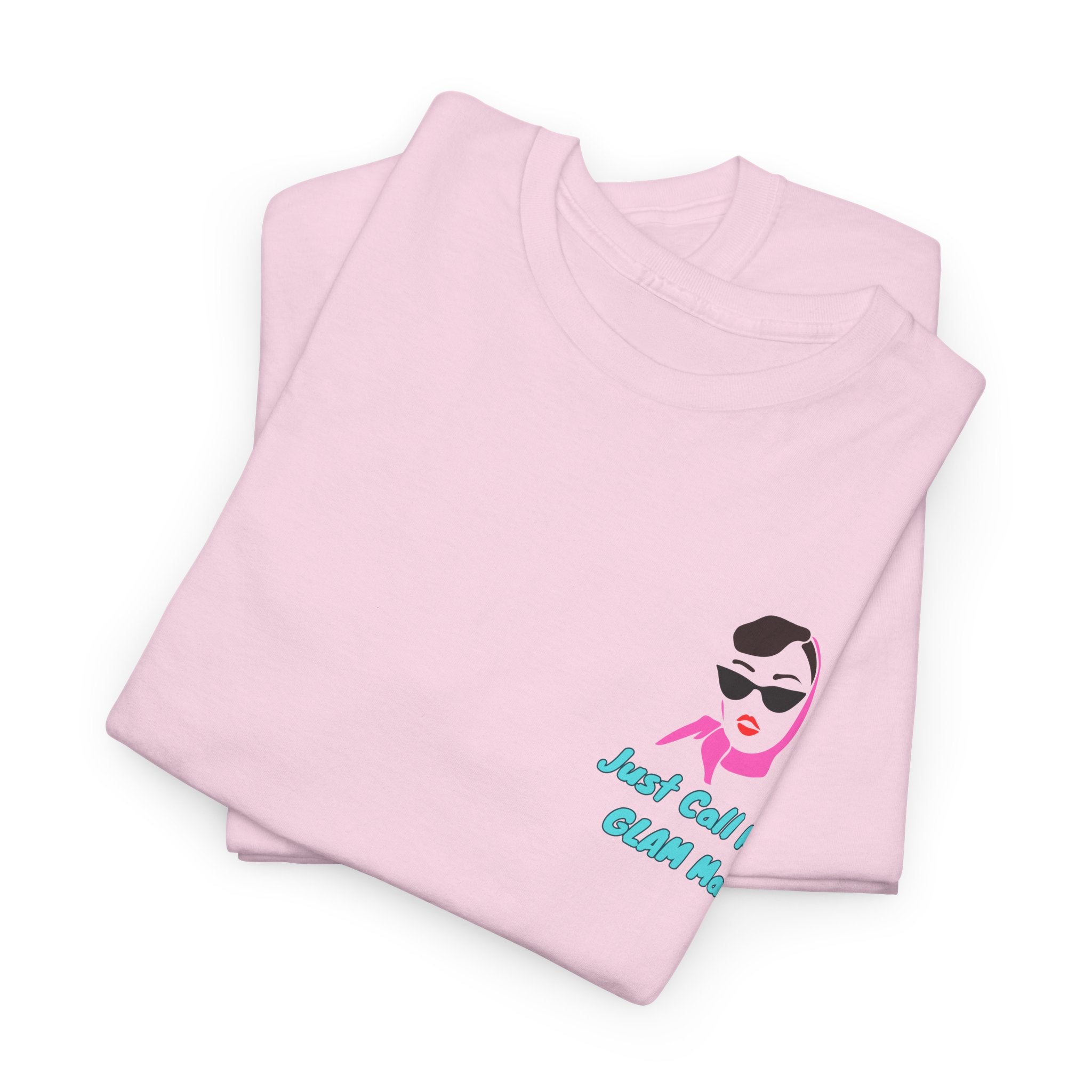 Funny Call Me Glam Ma Unisex Heavy Cotton Tee with Fun Design, Casual Wear, Gift for Friends, Summer Tee, Quirky Fashion