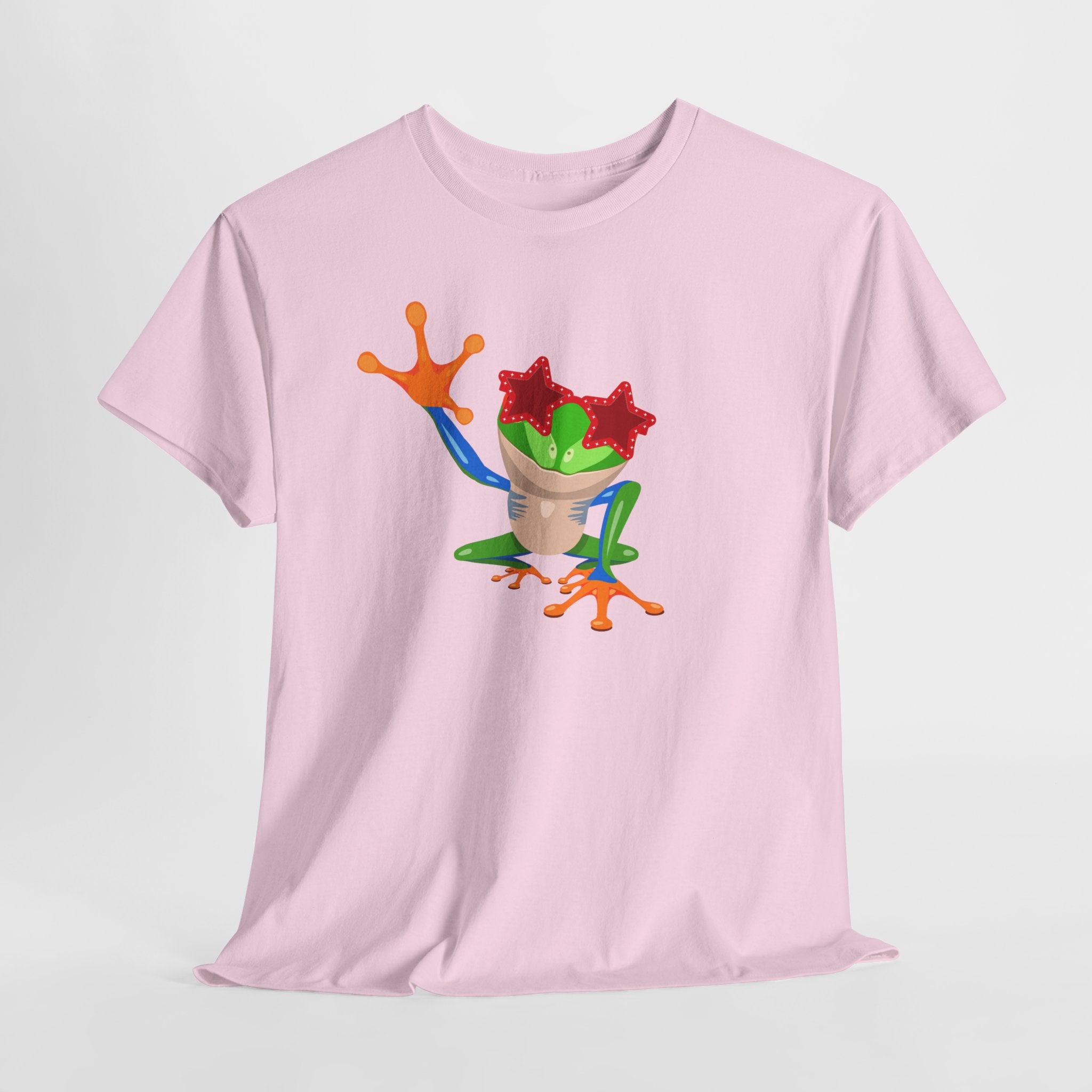 Fun Rocket Man Tree Frog Unisex Heavy Cotton Tee - Fun, Quirky Apparel for Nature Lovers, Gift for Kids and Adults, Summer Casual Wear, [...]