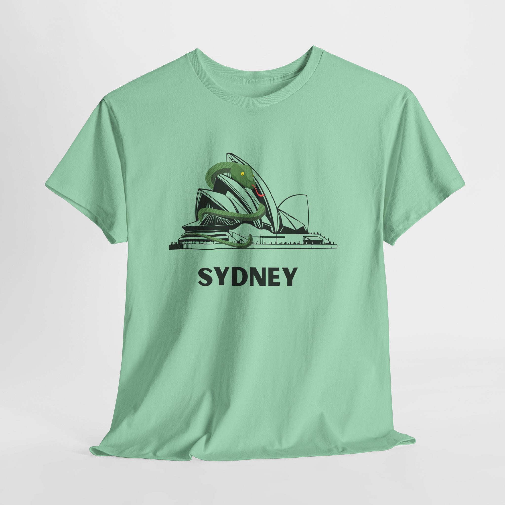 Fun and Quirky Sydney Opera House Graphic Unisex Heavy Cotton Tee Shirt