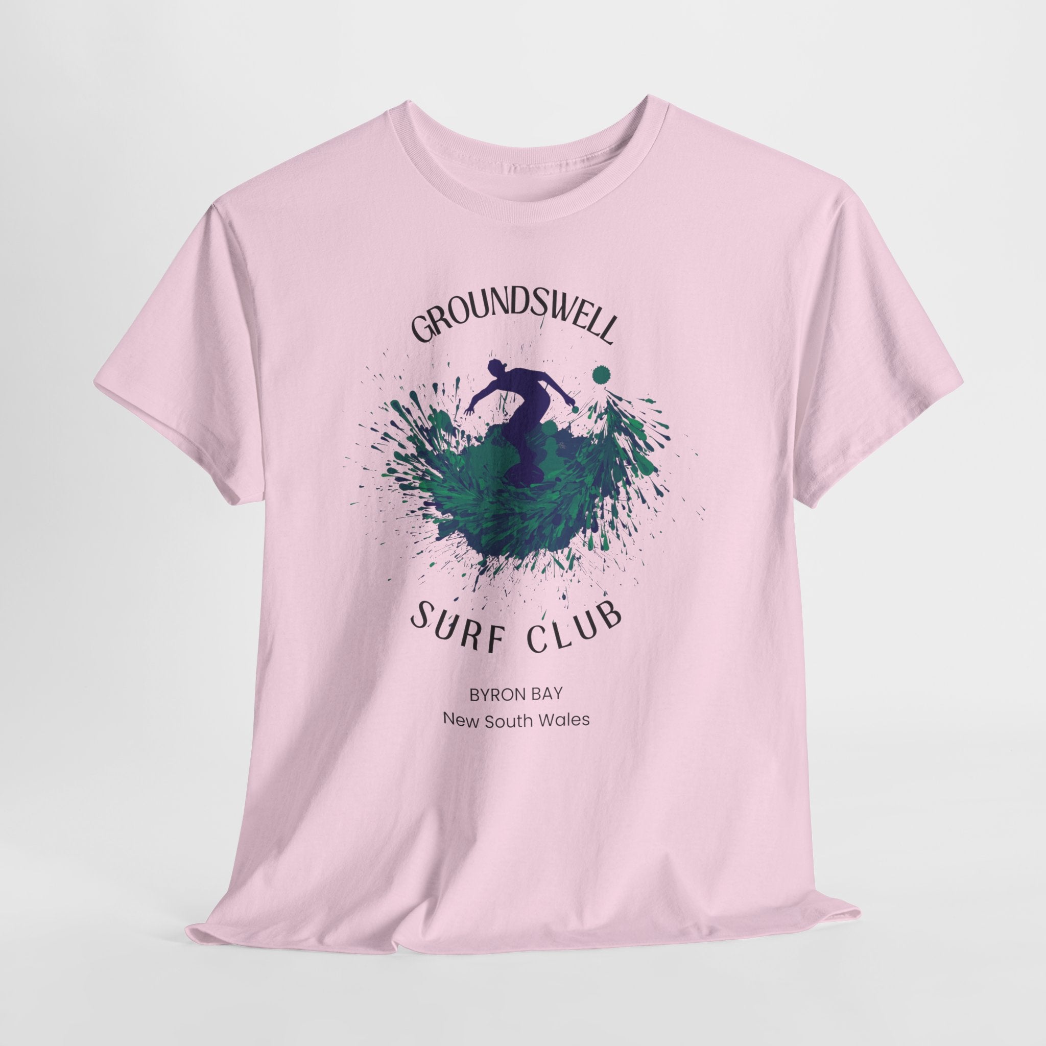 Groundswell Surf Club Byron Bay Australia unisex Tee Shirt workouts, travel, surfers paradise