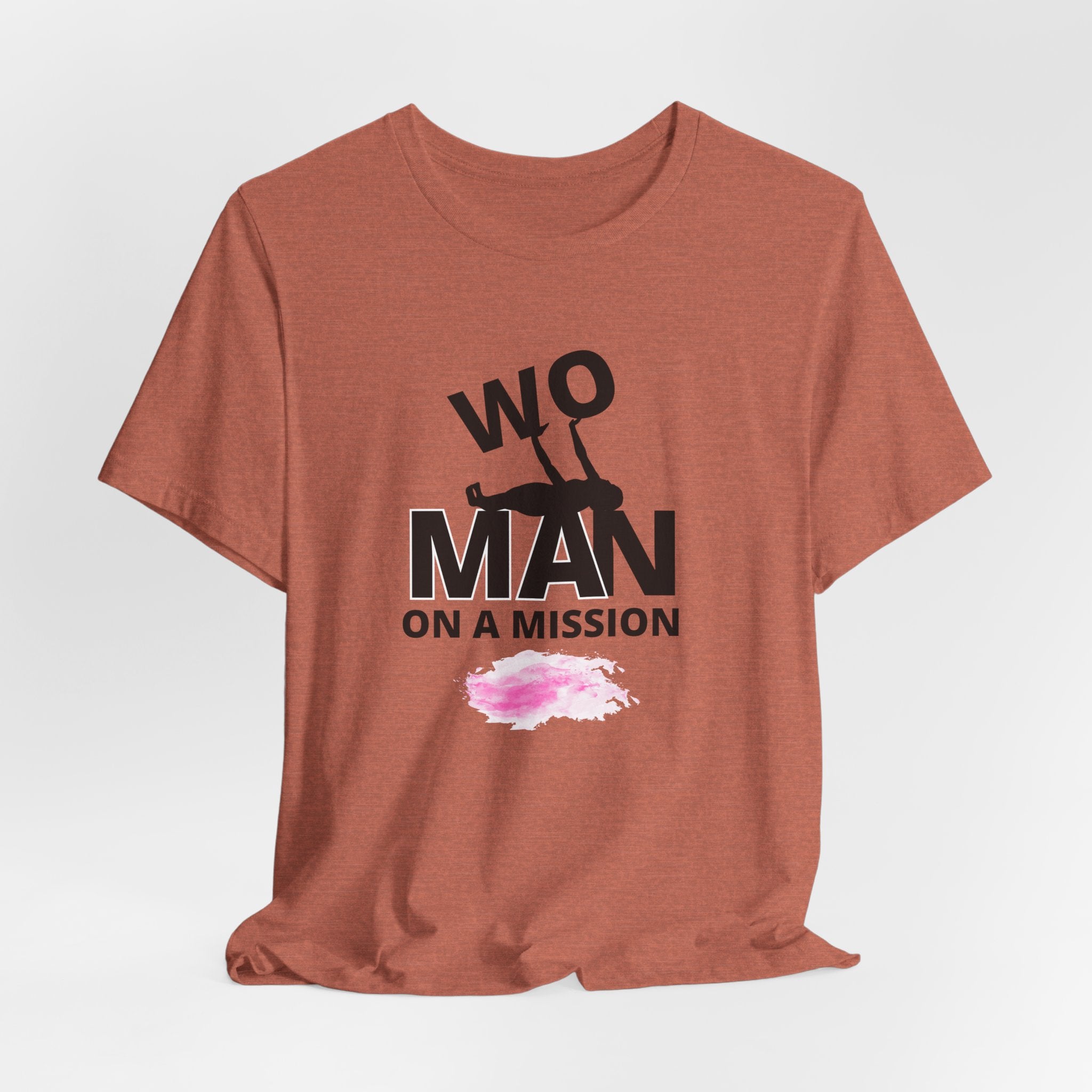 Declare to all that YOU are a WOman on a  Mission Unisex Heavy Cotton Tee, Motivational T-Shirt, Positive Quote Top, Gift for Her, Casual Wear