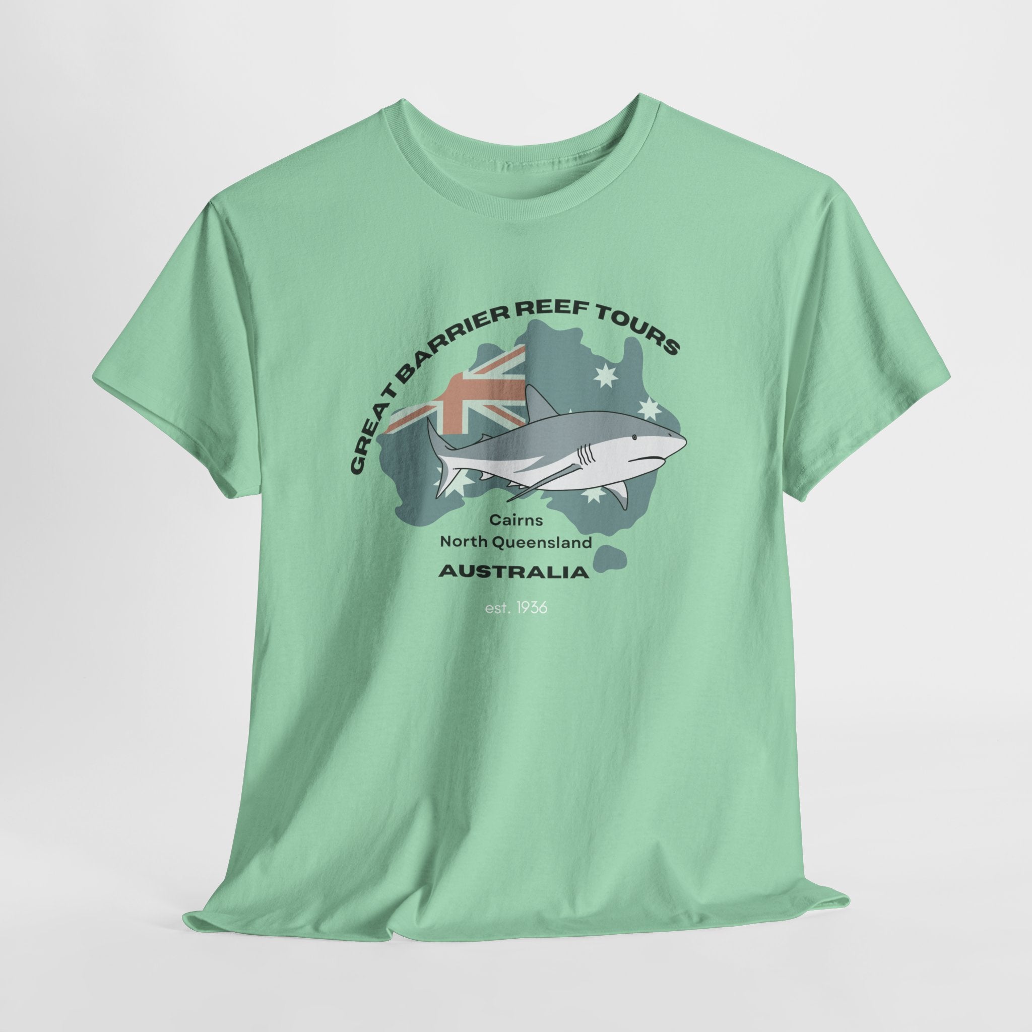 Great Barrier Reef Tours  Cairns, Australia Unisex Heavy Cotton Tee | Perfect for Beach Lovers, Gift Idea, Summer Vibes, Vacation T-Shirt, Casual Wear