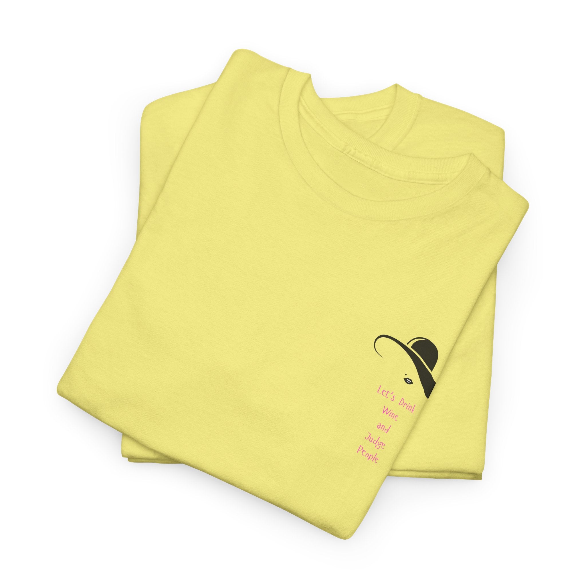 Funny  with a side of Bitch  Lets Drink Wine and Judge People Unisex Heavy Cotton Tee - Casual Style, Beach Day Shirt, Gift for Friends, Graphic T-shirt, Everyday Wear, Holiday Essential