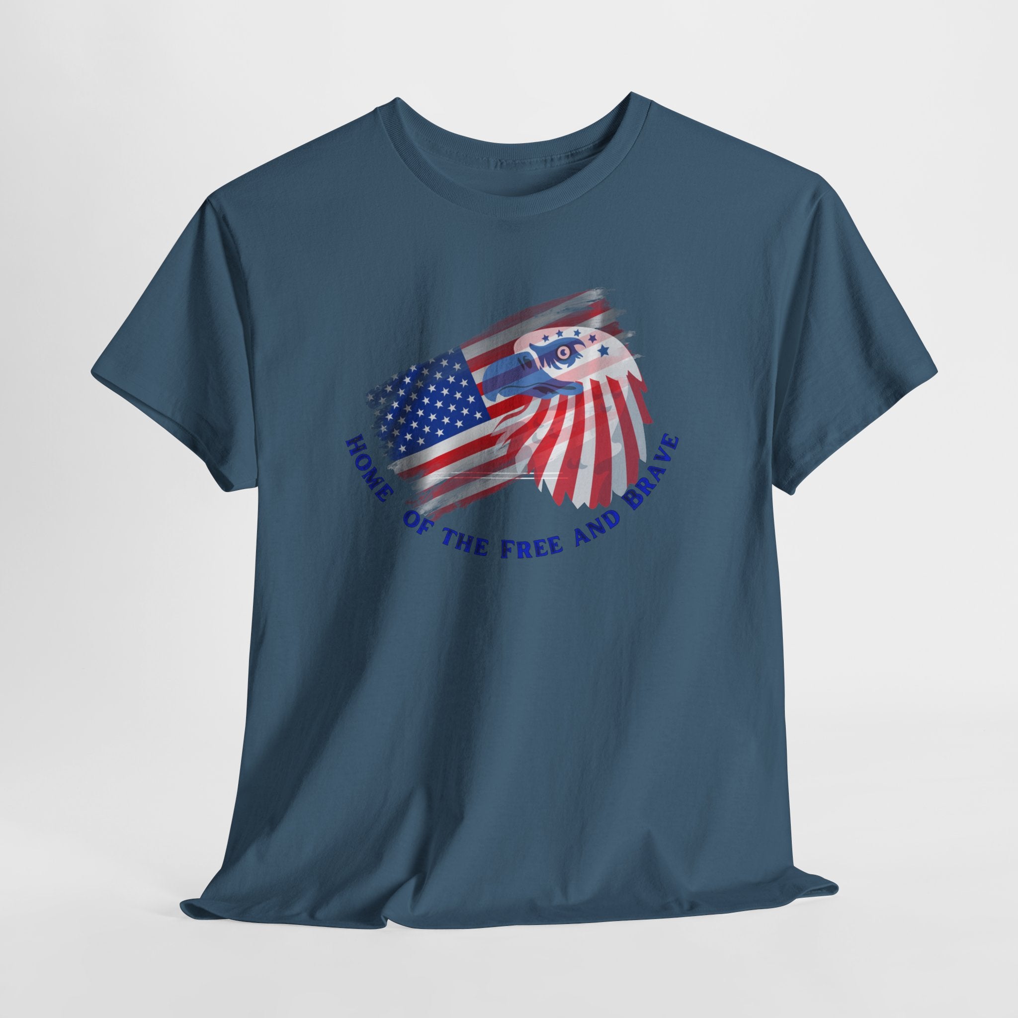 Patriotic Home of the Free and Brave Unisex T-Shirt - Home of the Free and Brave, Veterans Day Gift, Independence Day Tee, Remembrance Shirt, USA Pride Apparel