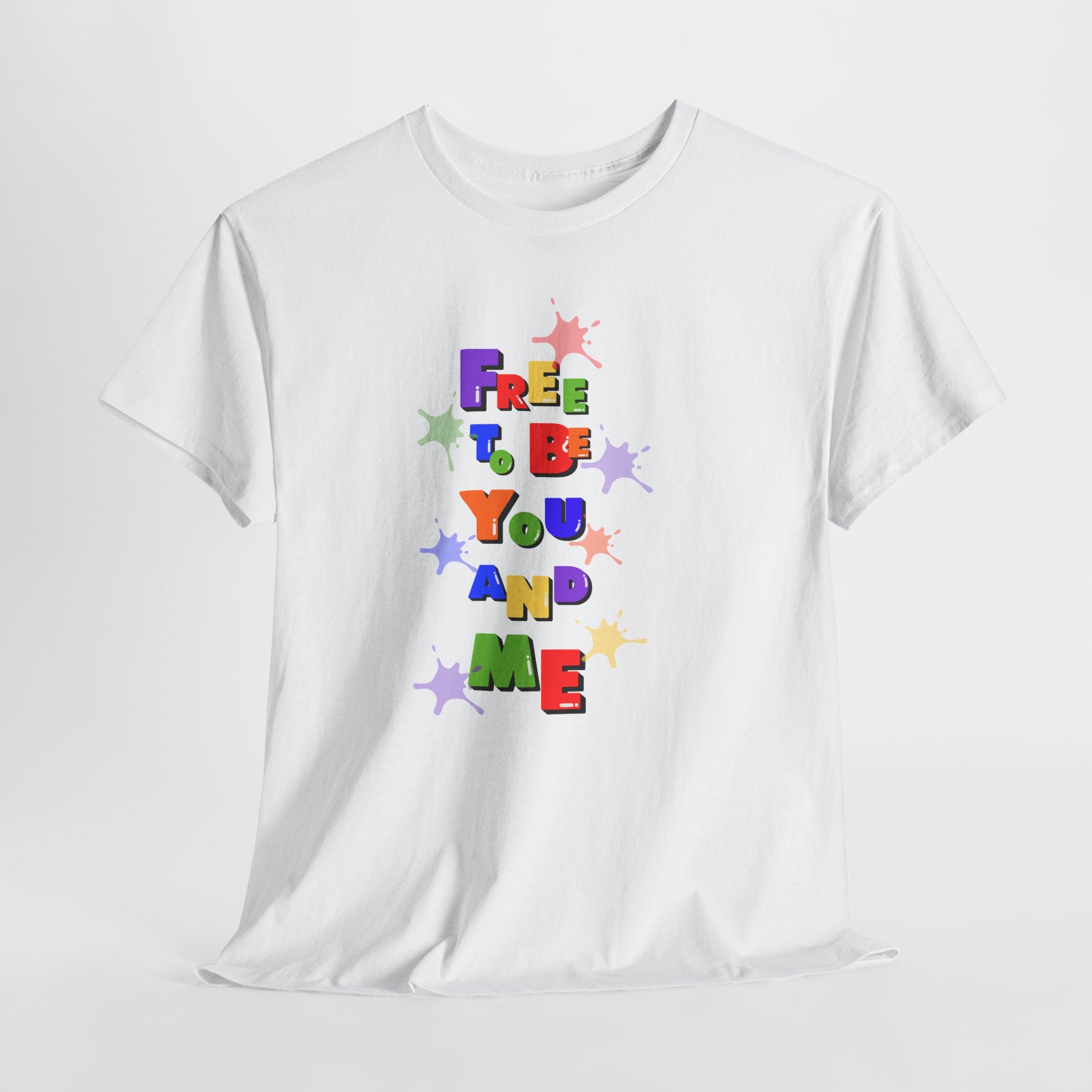 Celebrate and Proclaim with Colorful   Free To Be You And Me Unisex Heavy Cotton Tee