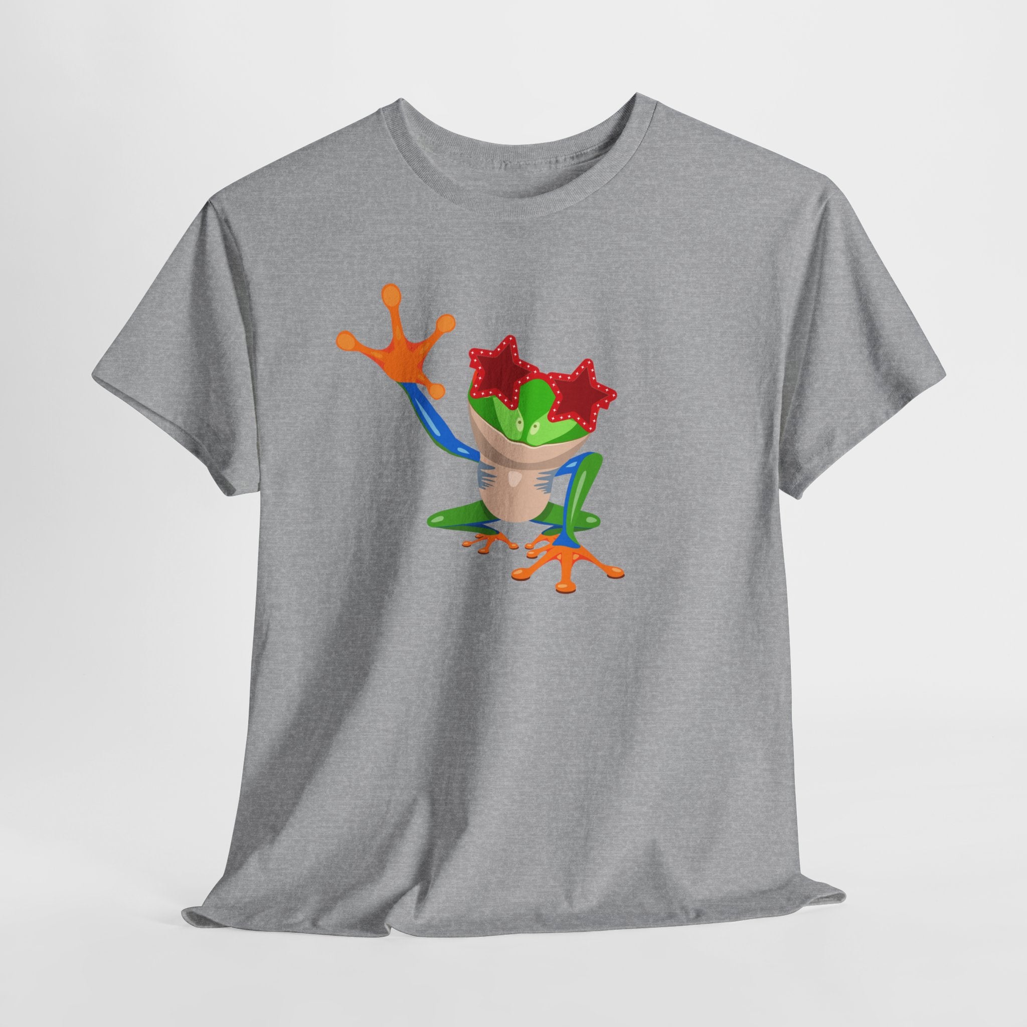 Fun Rocket Man Tree Frog Unisex Heavy Cotton Tee - Fun, Quirky Apparel for Nature Lovers, Gift for Kids and Adults, Summer Casual Wear, [...]