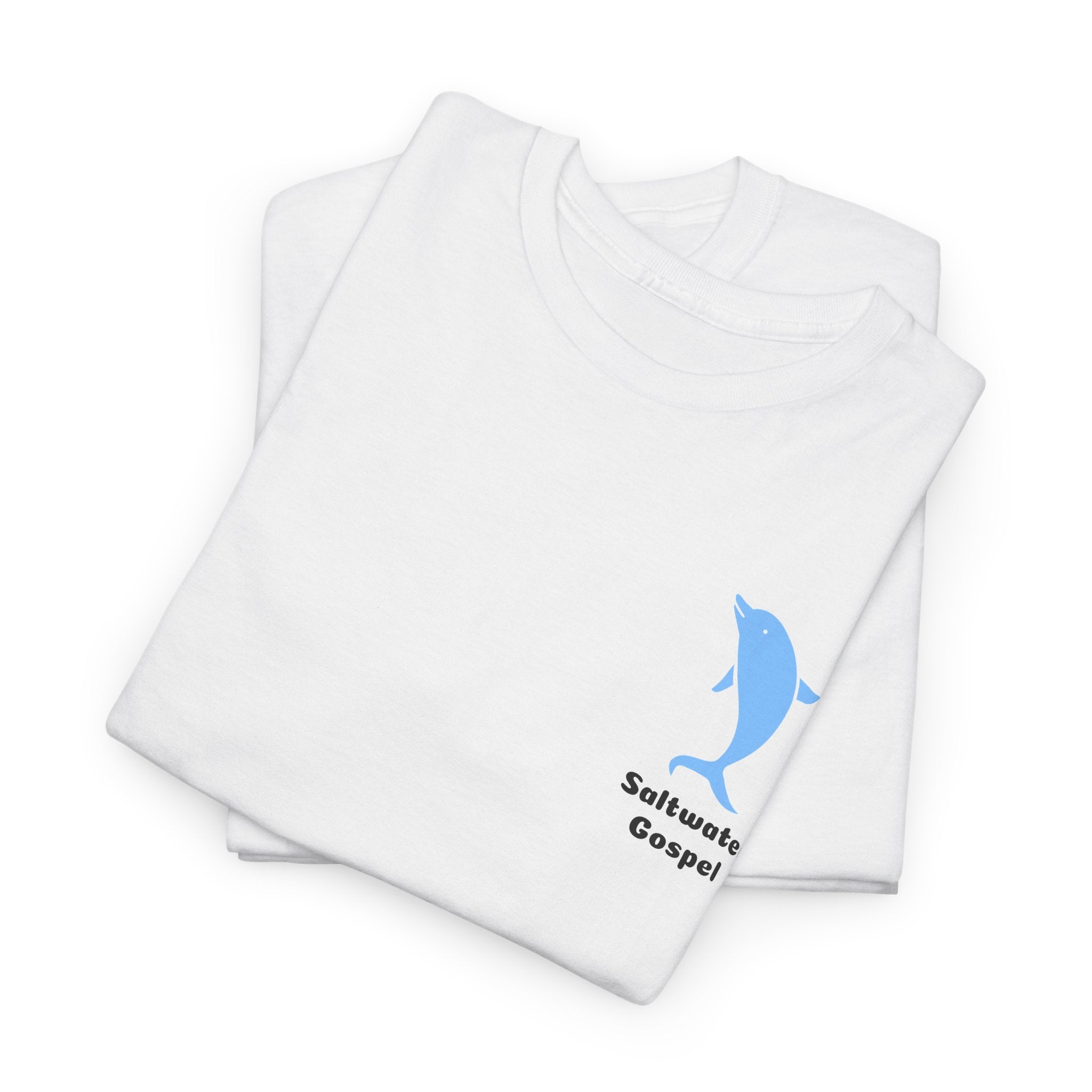 Declare the Ocean is your Soulmate with this Dolphin Design Saltwater Gospel Tee Shirt