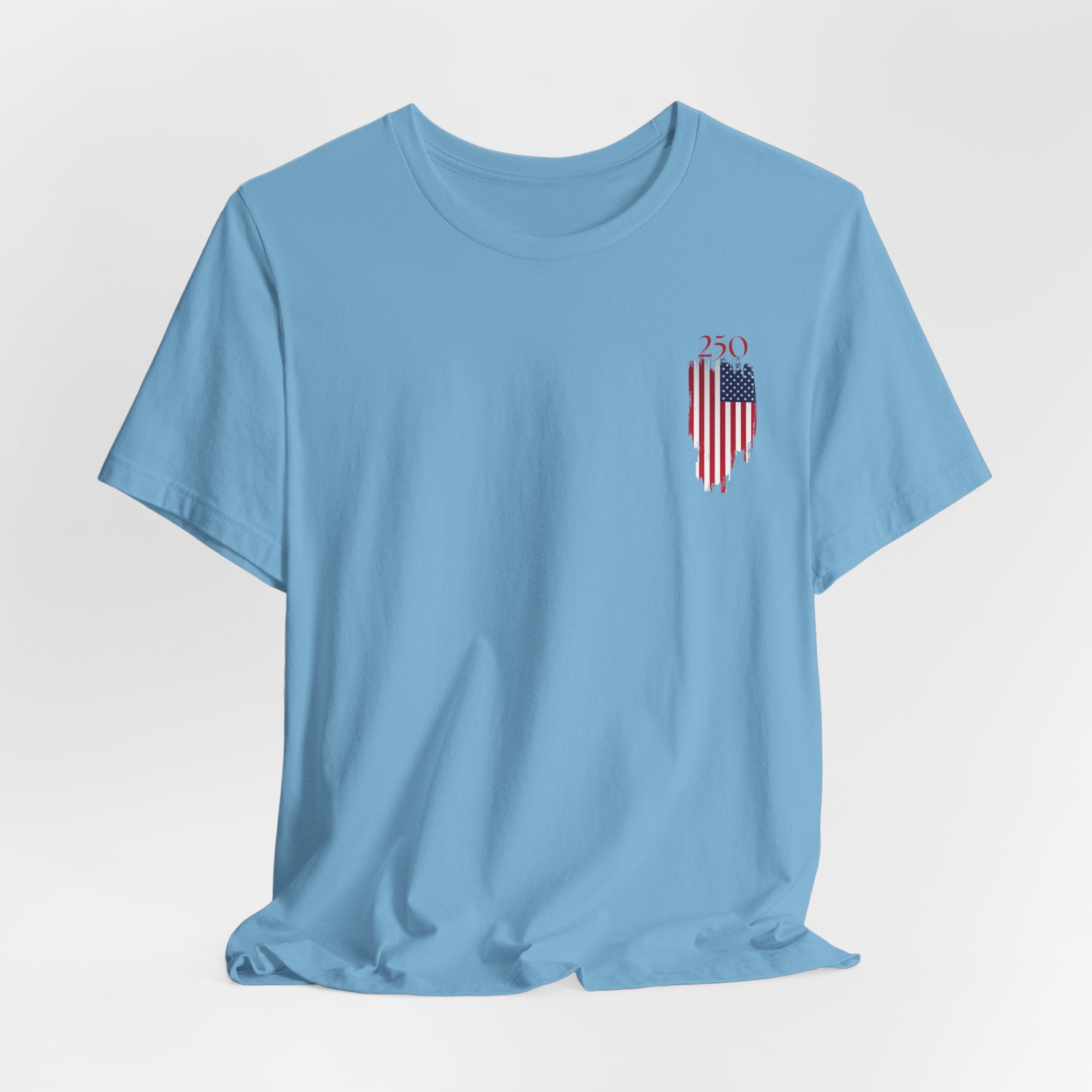 Patriotic 250th Birthday of USA Graphic Tee for Everyday Wear, USA Flag Shirt, Unisex Casual T-Shirt, Summer Style, Ideal for July 4th Celebrations