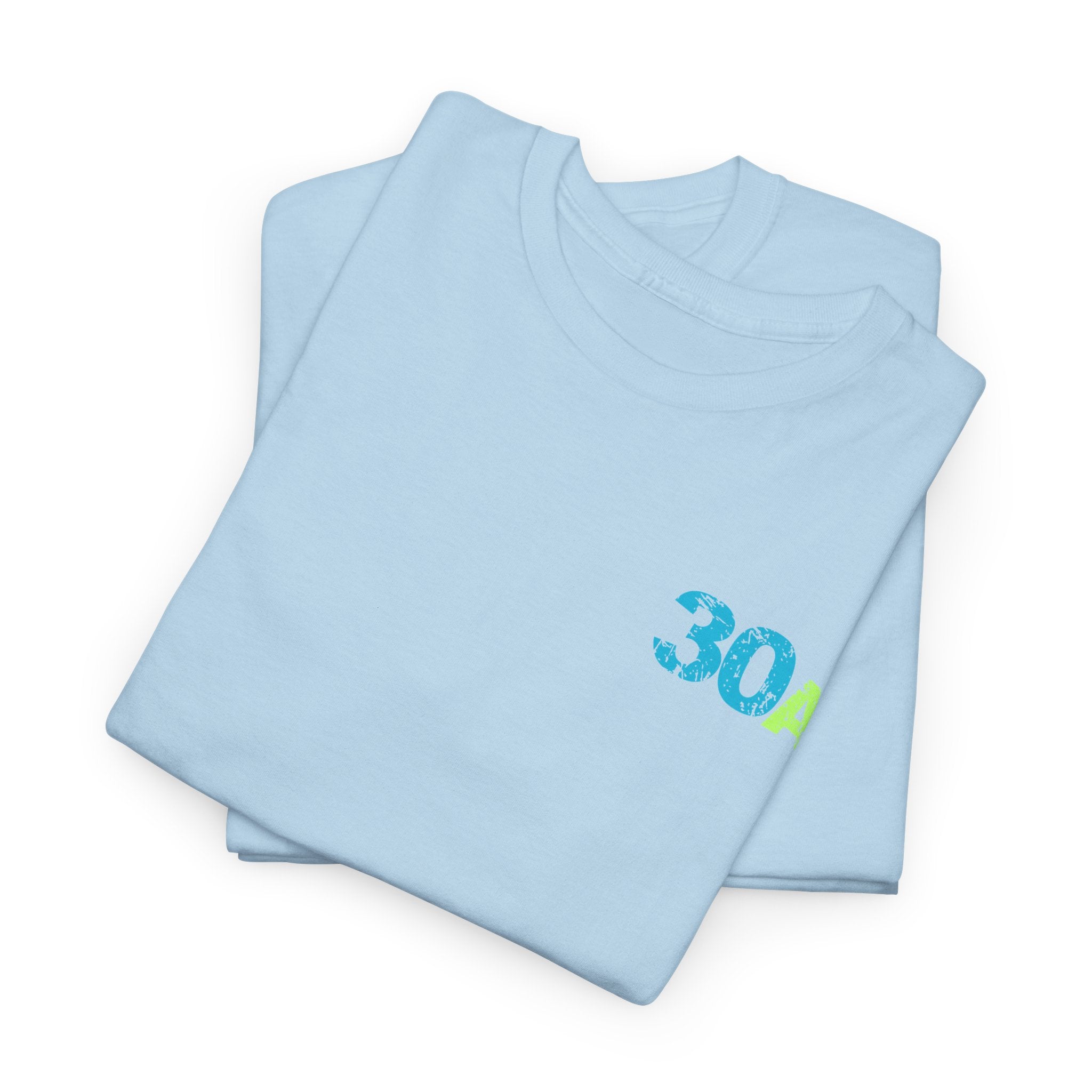 Distressed 30A Beach Logo Unisex Heavy Cotton T-Shirt — Emerald  Coastal Highway Vacation Tee