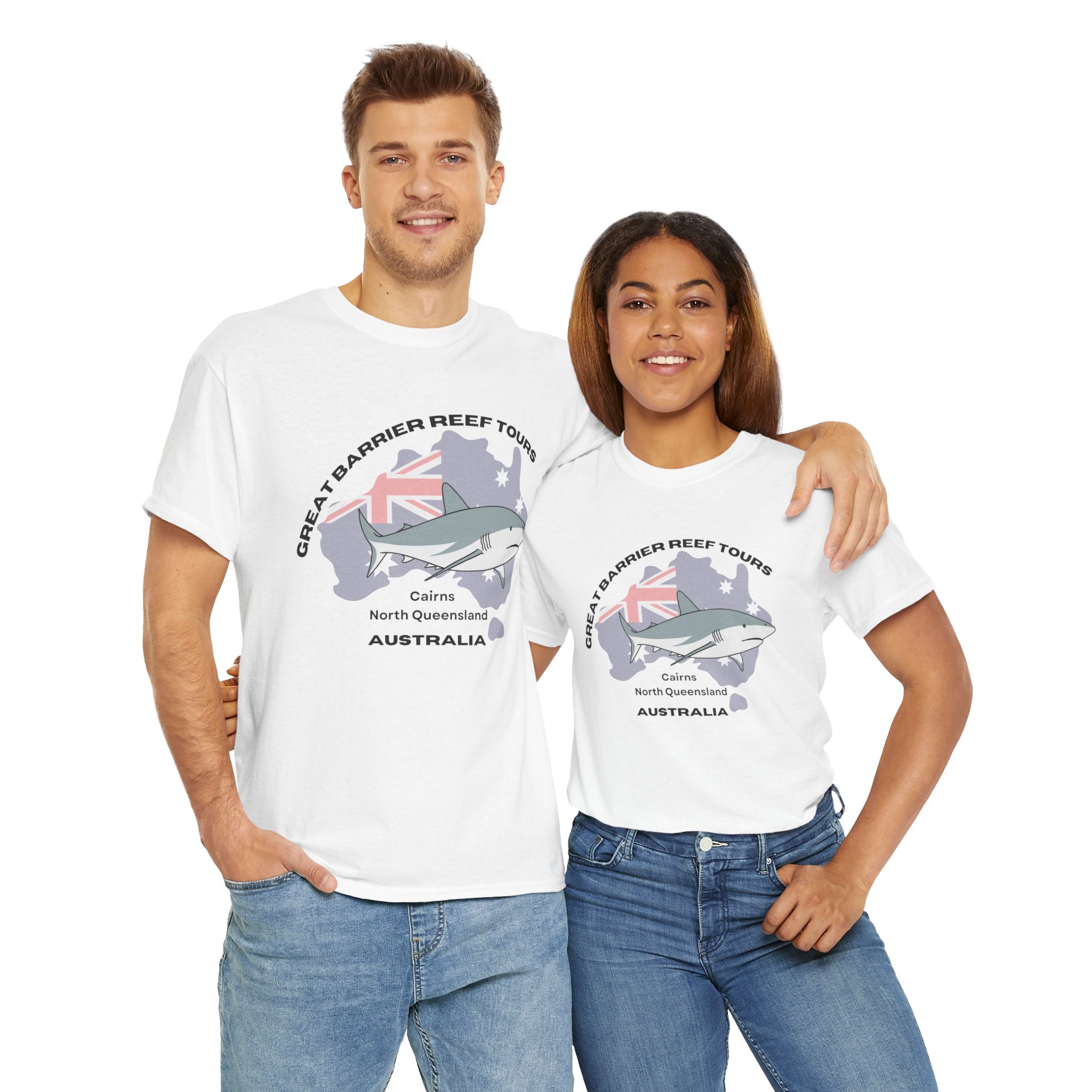 Great Barrier Reef Tours  Cairns, Australia Unisex Heavy Cotton Tee | Perfect for Beach Lovers, Gift Idea, Summer Vibes, Vacation T-Shirt, Casual Wear