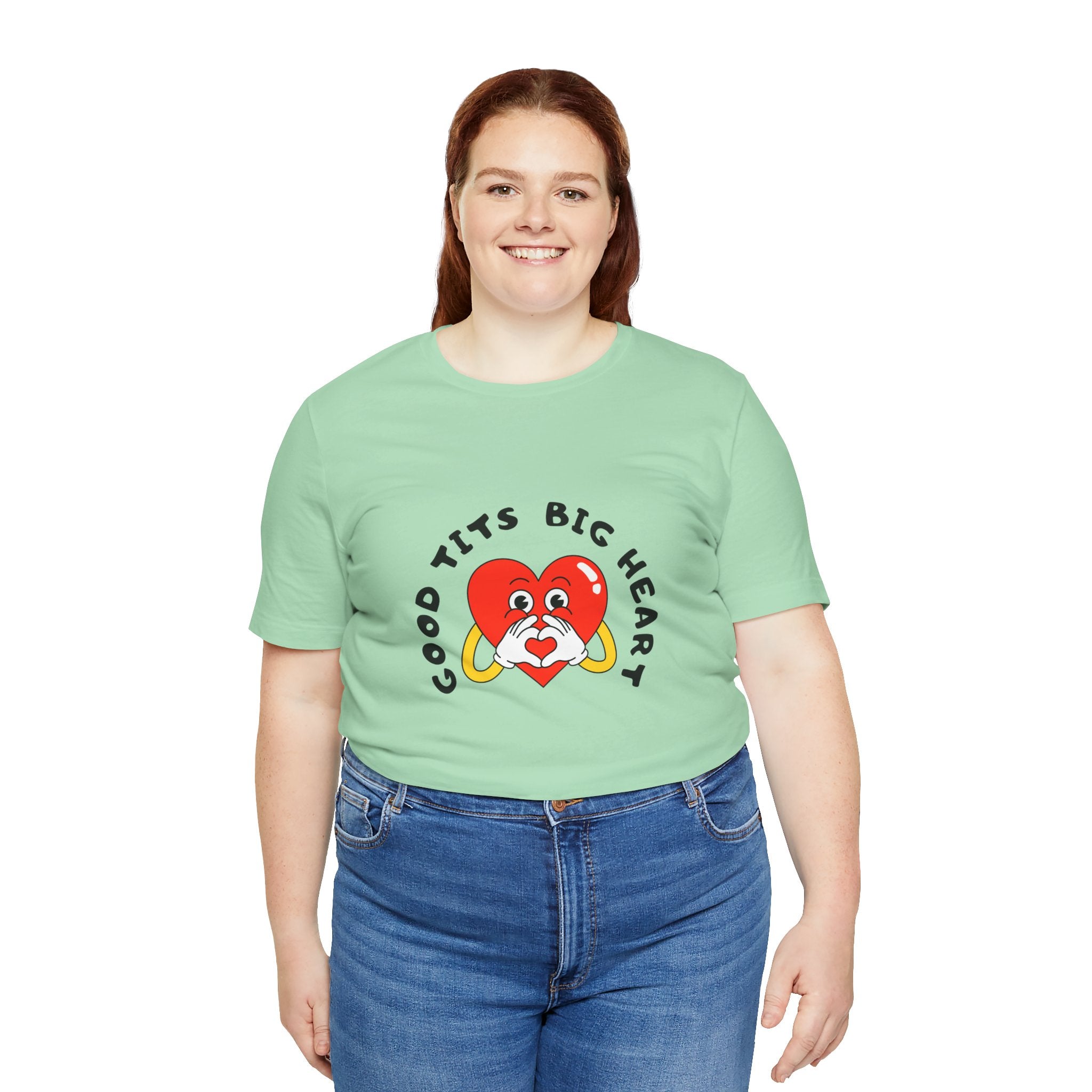 Funny Workout T-Shirt    Good Tits -  Big Heart  Unisex Tee Shirt