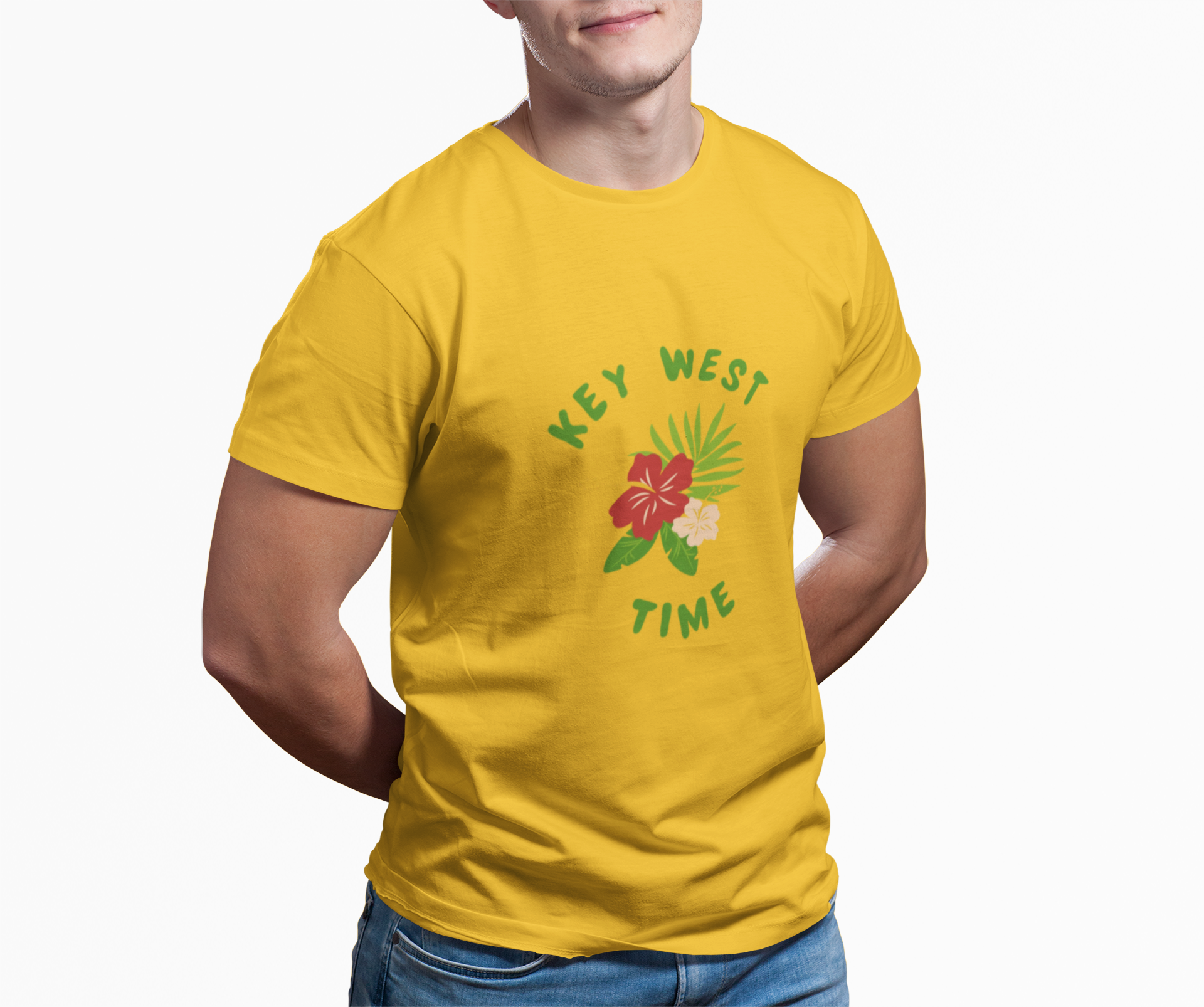Who wouldn't want to Live on Key West Time  Fun Tropical Beachy Unisex Tee Shirt