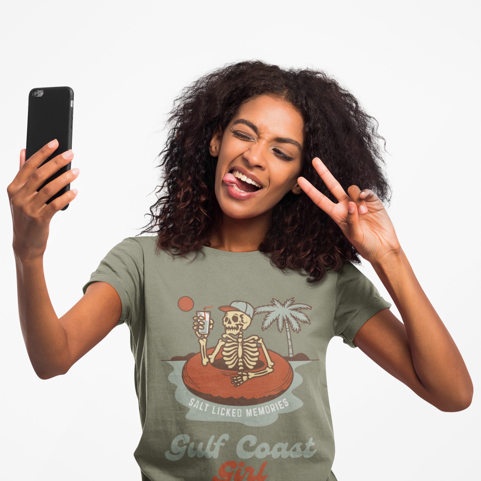 Proud and Edgy Dead Gulf Coast Girl Tee Shirt Unisex Heavy Cotton