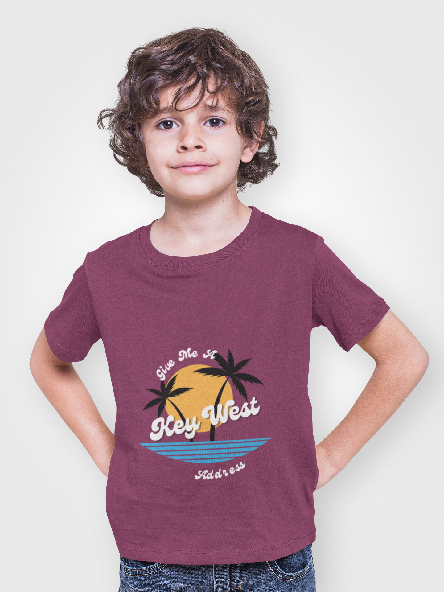 Even Kids shout...Give Me A Key West Address Unisex Tee,  Adult sizes too Summer Graphic Tee, Vacation Shirt, Beachwear, Fun Gift for Friends, Family Getaways