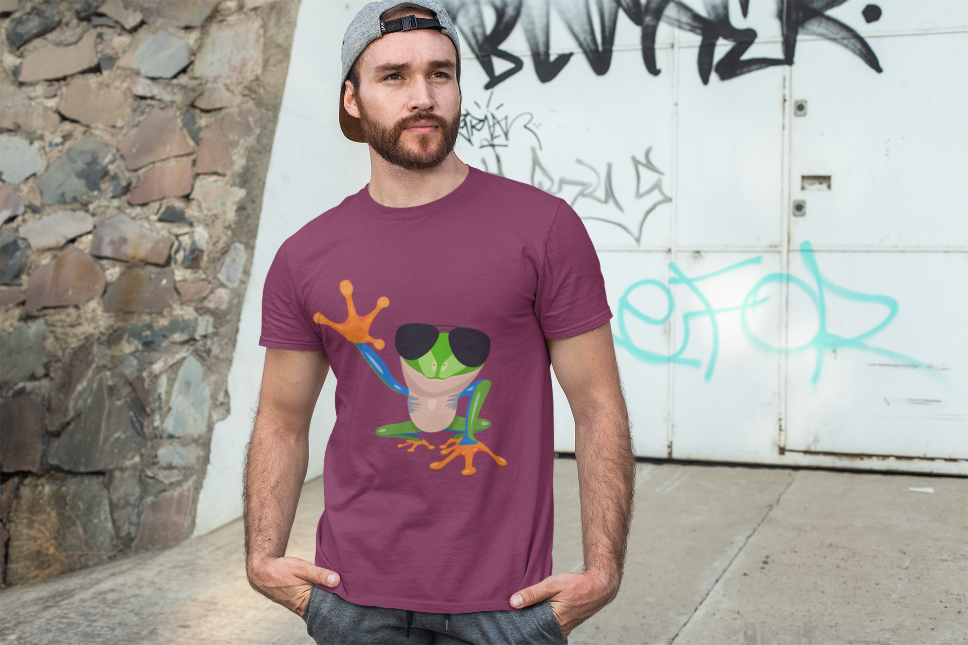 Cool Aviator Tree Frog Unisex Tee, Fun Unisex T-Shirt, Unique Gift for Nature Lovers, Casual Wear, Summer Outfit, Gift Idea for Kids