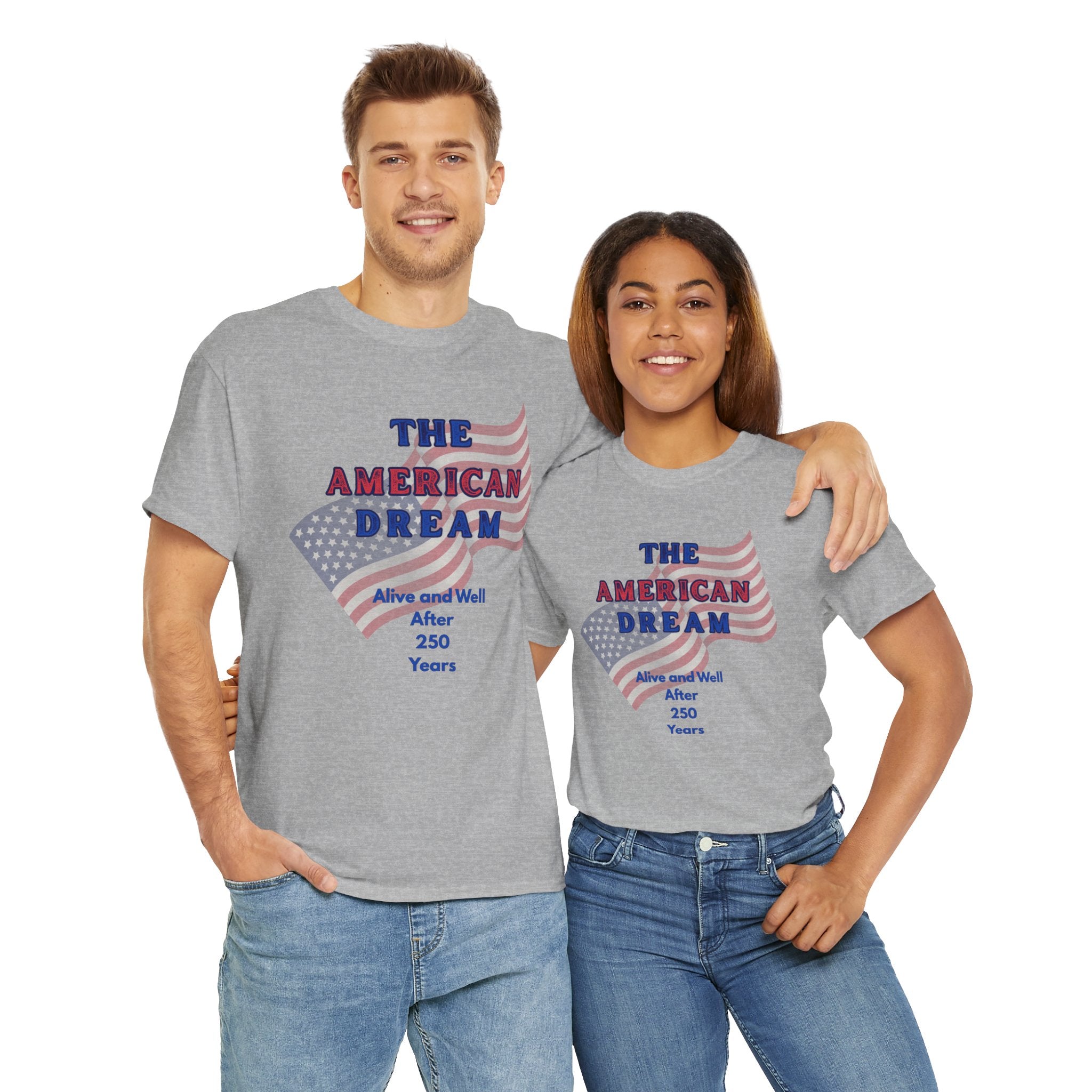 The American Dream 250 Years Commemorative  Unisex T-Shirt, Patriotic Casual Wear, Unique Gift for July 4th, Outdoor [...]