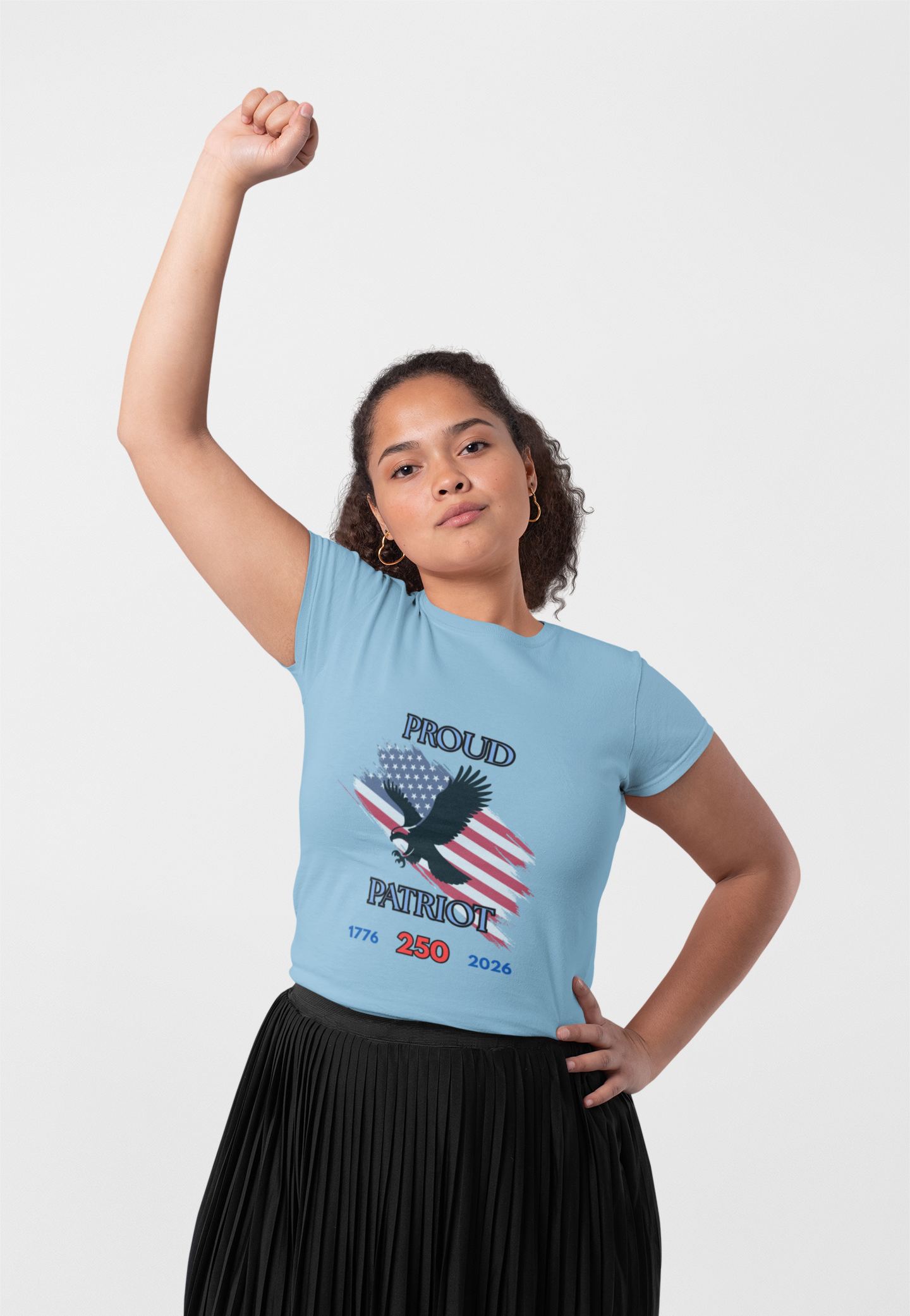 Proud Patriot Celebrating the 250th USA Birthday Unisex Short Sleeve Tee Shirt, July 4th Gift, American Eagle Tee, Freedom Celebration Shirt, Casual Wear
