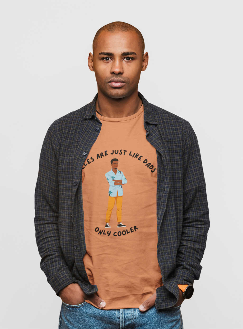 Fun  Cool Uncles  Unisex Heavy Cotton Tee Shirt