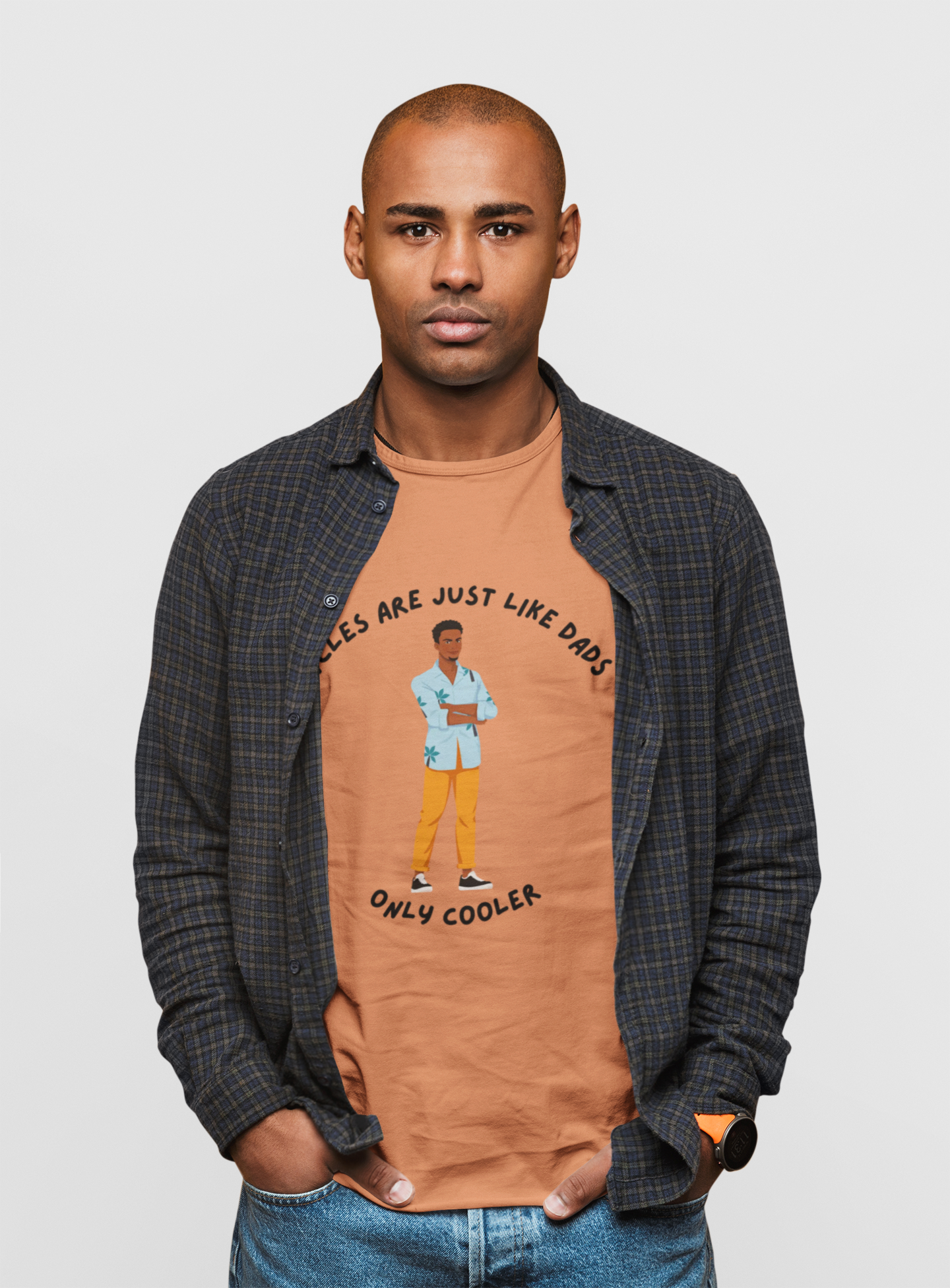 Fun  Cool Uncles  Unisex Heavy Cotton Tee Shirt