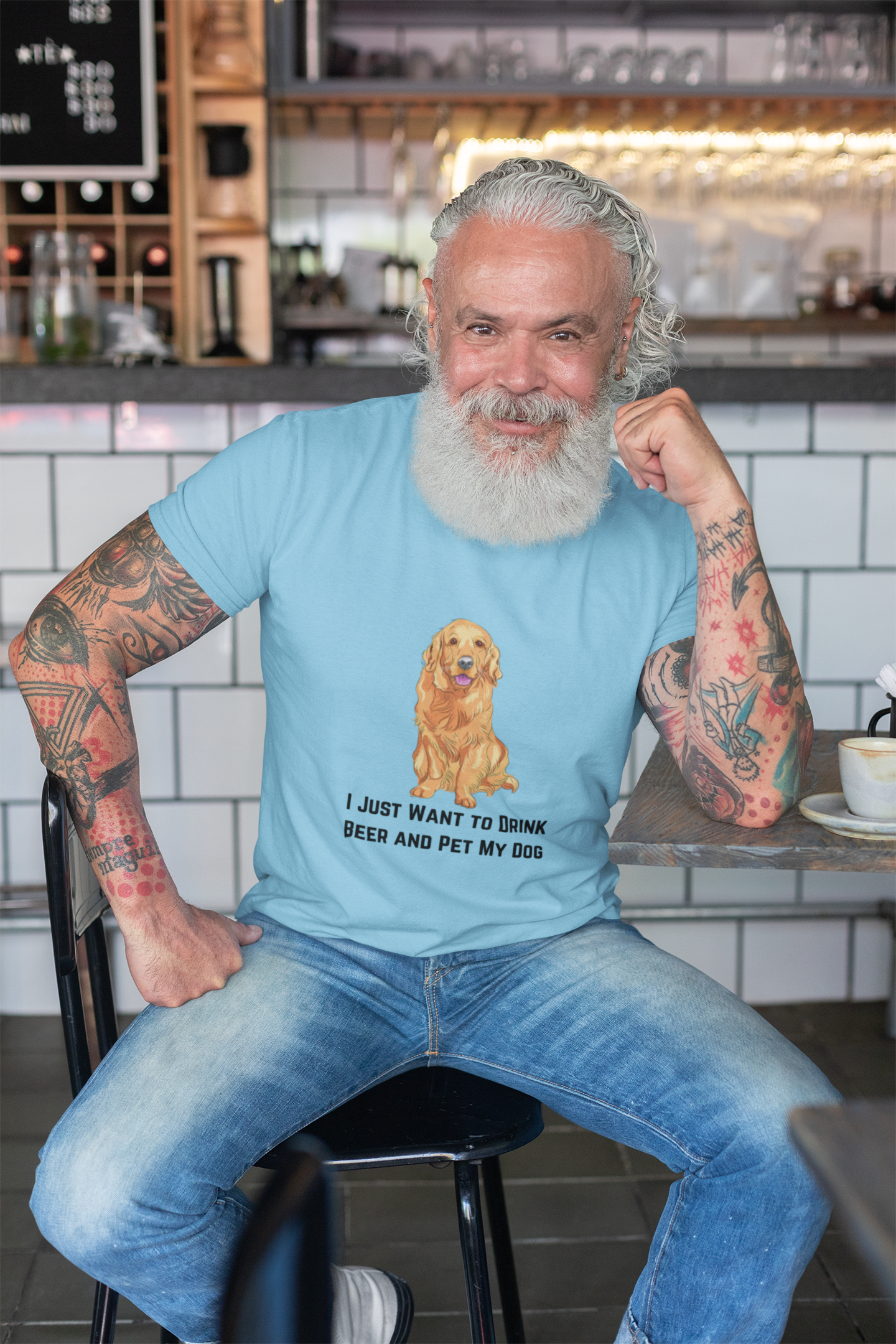Funny Dog Lover Tee, I Just Want to Drink Beer and Pet My Dog Shirt, Perfect Gift for Dog Owners, Casual Wear for Pet Lovers, Great [...]