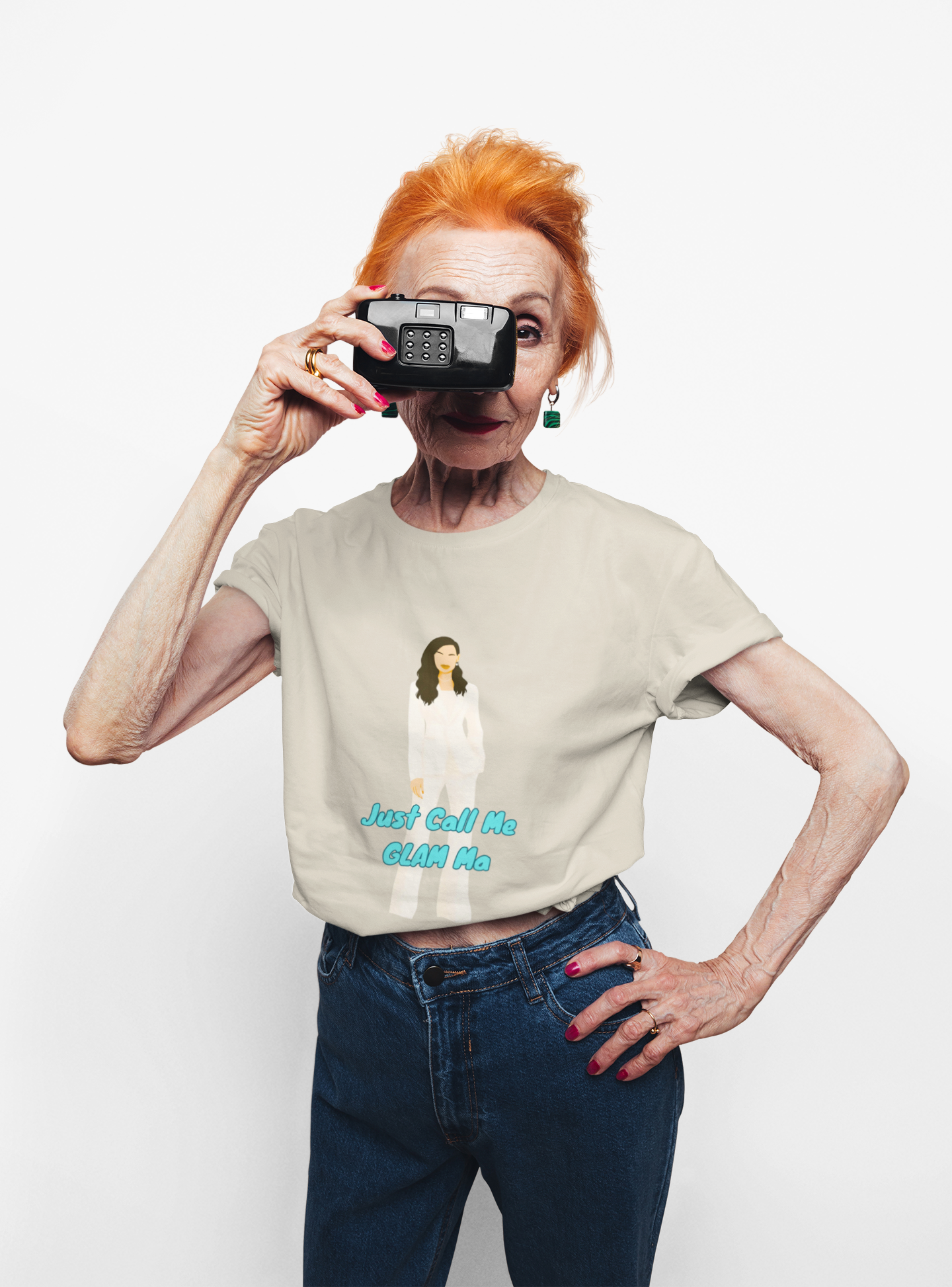 Fun Just Call Me GLAM Ma  Graphic Tee | Unisex Cotton T-Shirt for Everyday Wear, Casual Outfit, Birthday Gift, Friendship Gift, Cute Statement Shirt