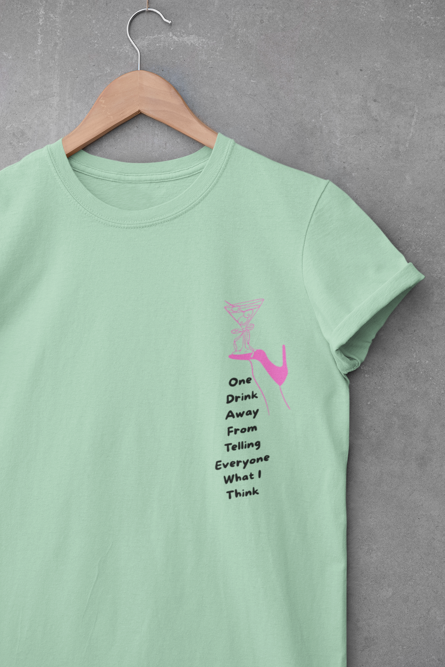 Funny and Catty One Drink Away From...Unisex Heavy Cotton Tee - Shirt