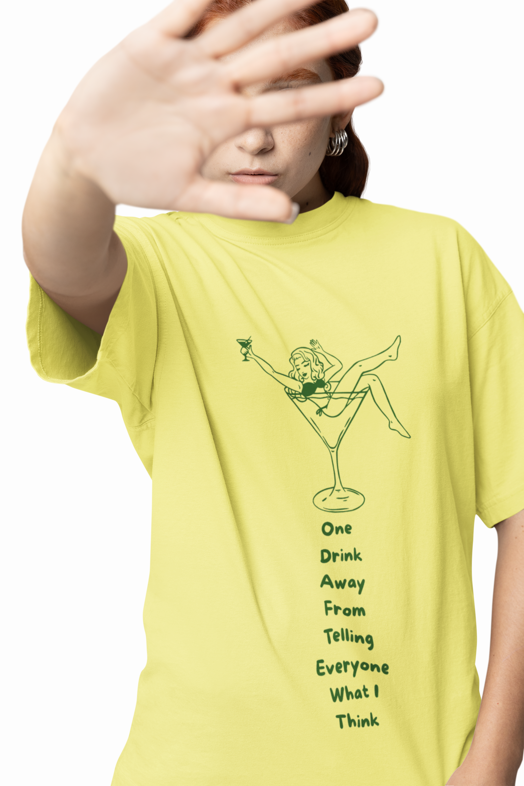 Funny One Drink Away From...Unisex heavy Cotton T-Shirt, Gift for Friends, Party Wear, Casual Style, Perfect for Birthdays, Celebrations